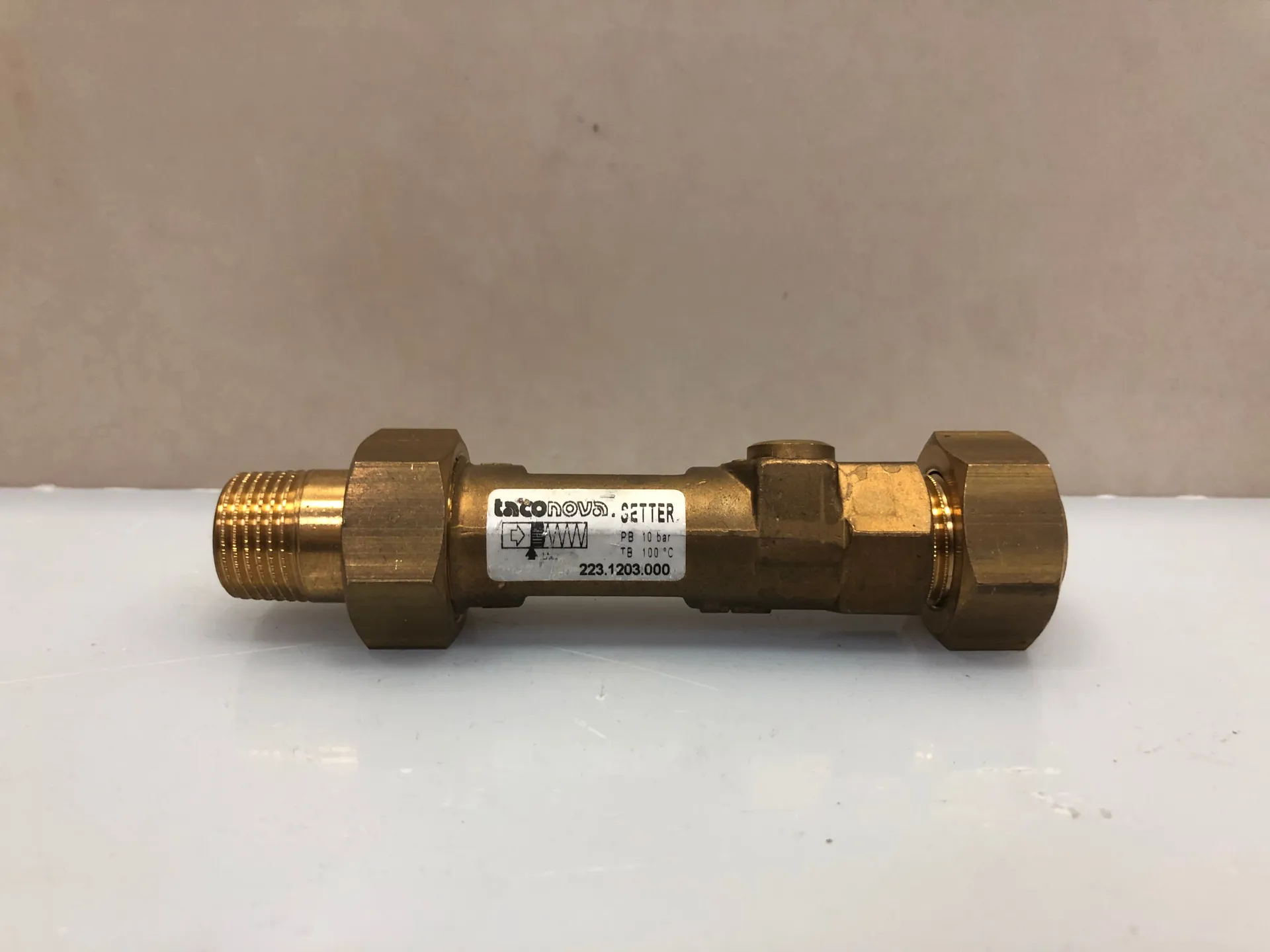 Taconova TACOSetter 223.1203.000 Inline Balancing Valve Flow Meter 10 bar - Image 1