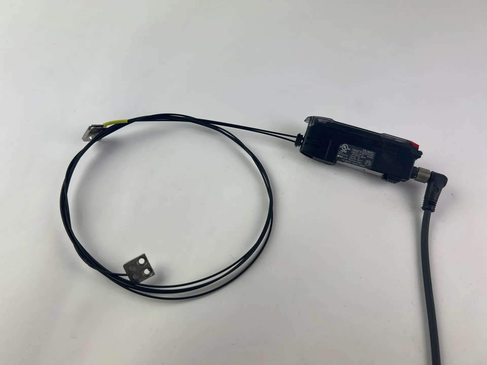 Keyence FS-N41C Fiber Optic Sensor + 2x FU-52TZ Heads with 2.5m Cable - Image 1