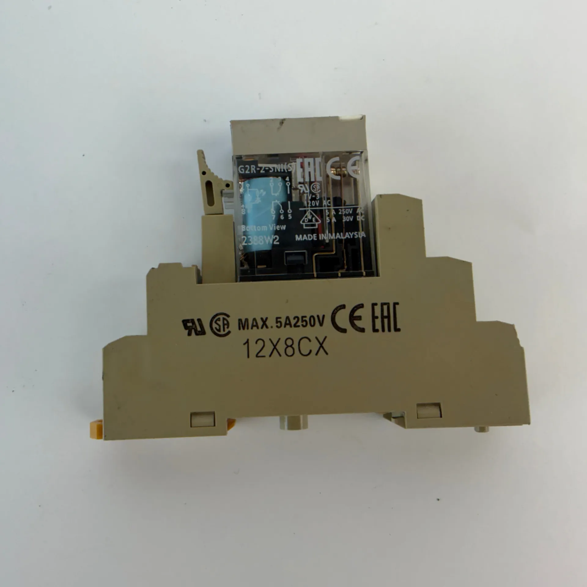 Lot of 3 Omron G2R-2-SNI(S) 24VDC Relay w/ P2RF-08-E Socket DIN Rail Mount - Image 1