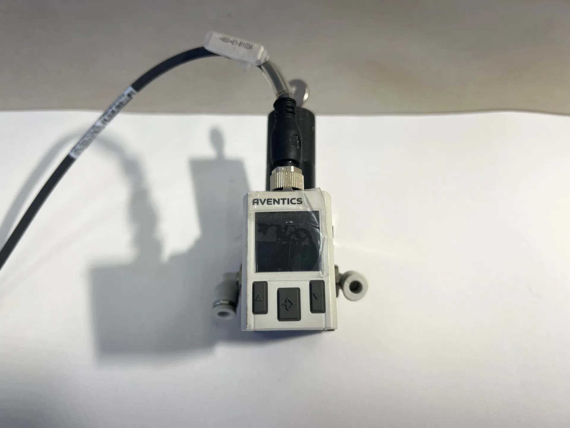 Rexroth Aventics R412010648 Pressure Regulator with R412010767 Pressure Sensor + LCD & 0.5m Cable - Image 1
