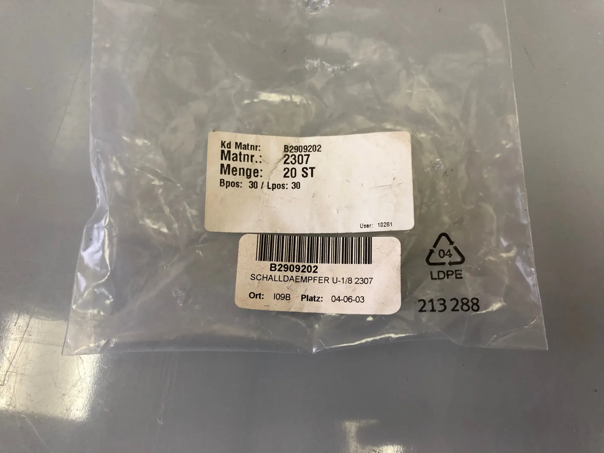 12PC/1bag NEW FESTO silencer U-1/8 U-1-8 2307 - Thumbnail 3