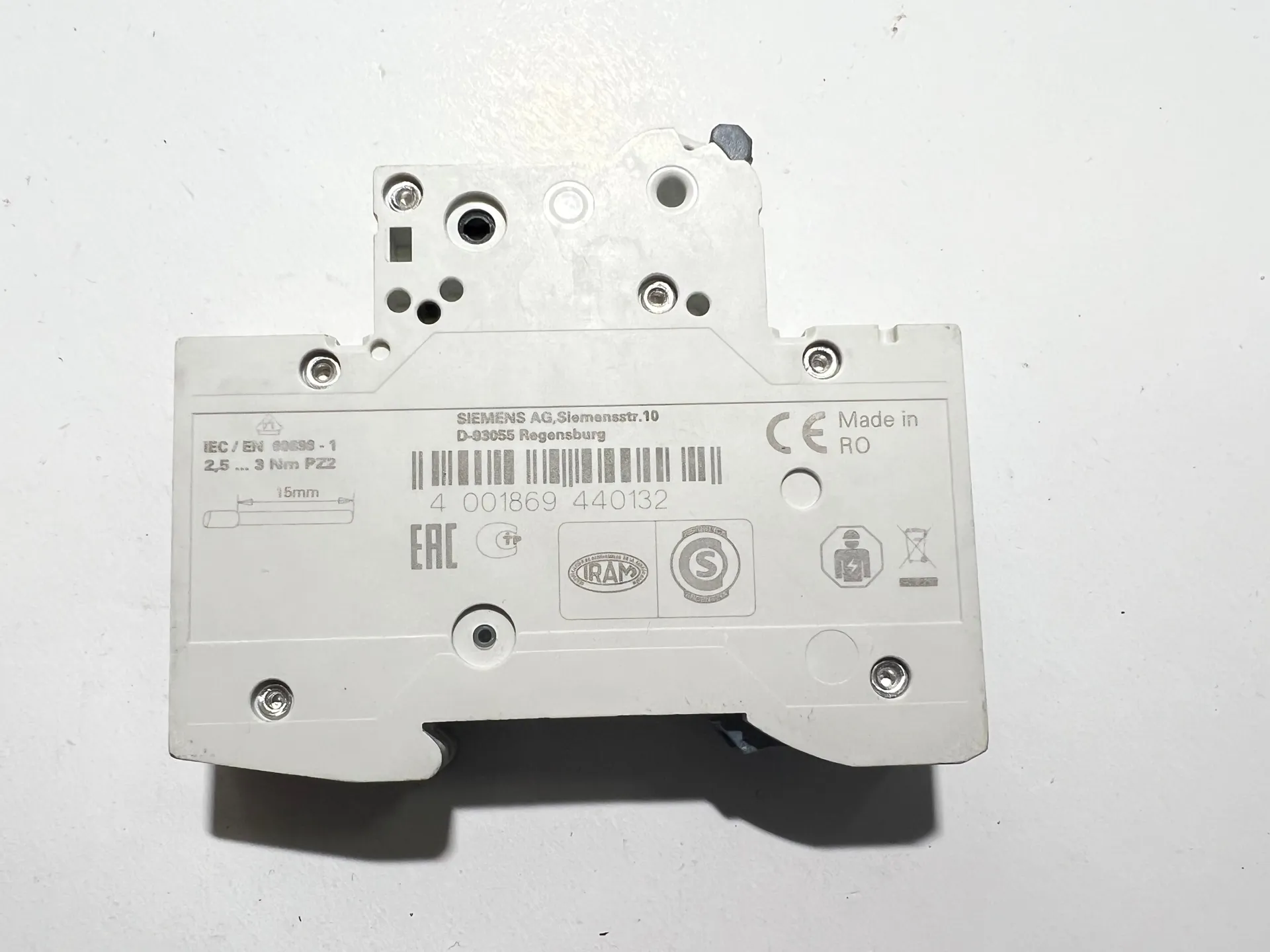 Siemens 5SL4106-7 Miniature Circuit Breaker MCB C6 230/400V 6kA - Thumbnail 2