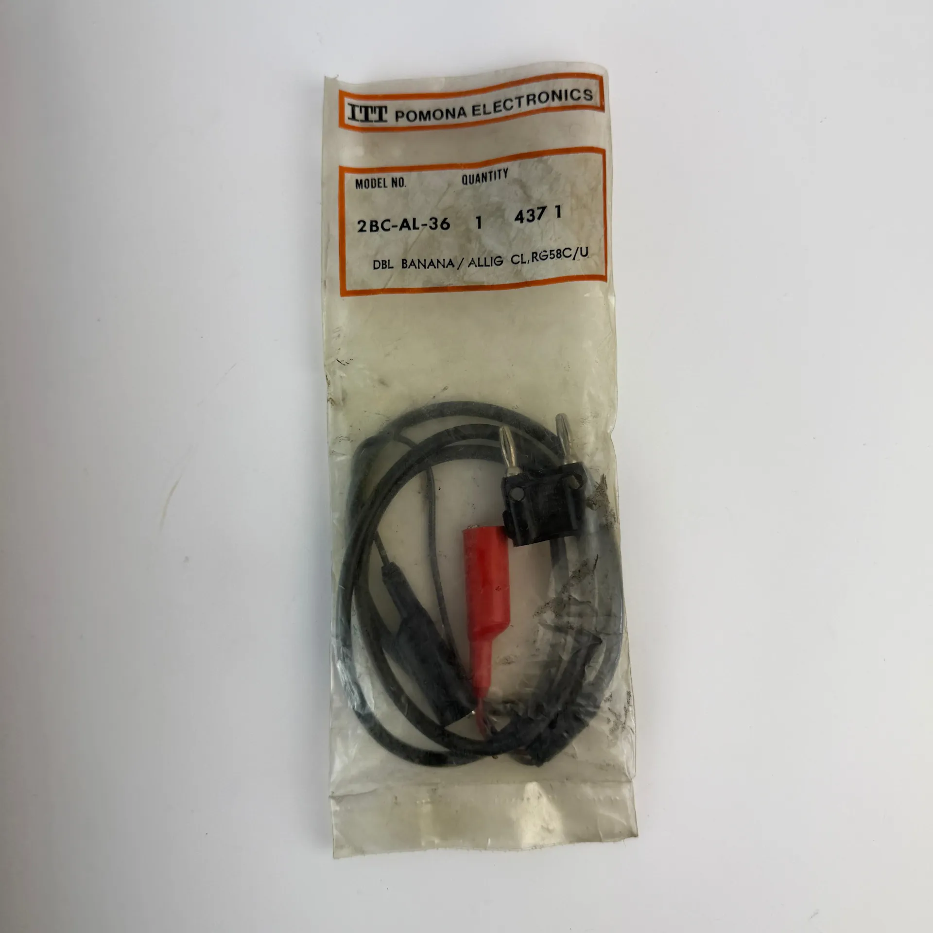 Pomona Electronics 2BC-AL-36 Double Banana to Alligator Clip Test Lead 36" – Lot of 2 - Thumbnail 2