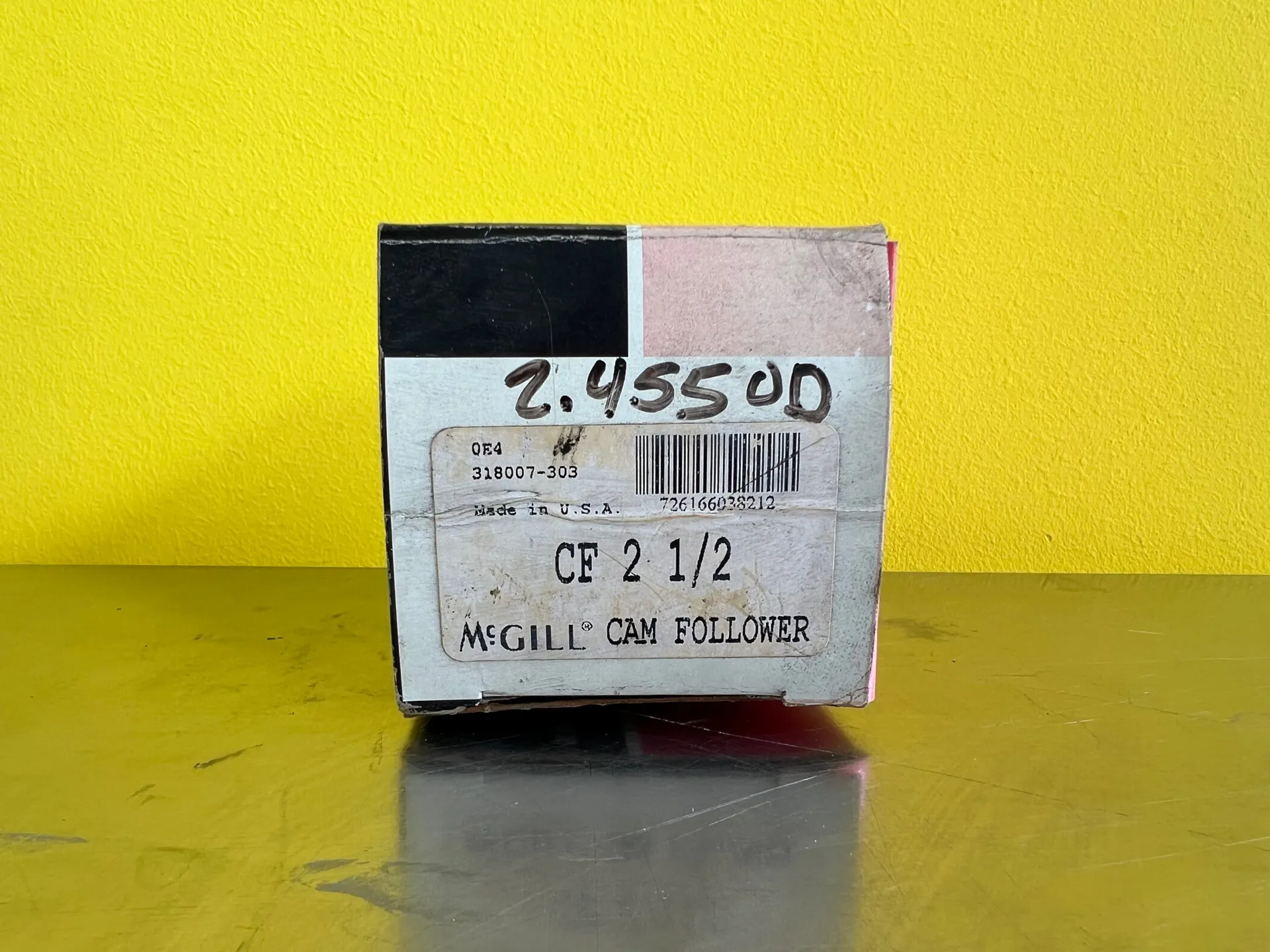 NEW McGill CF 2 1/2 Cam Follower Bearing – Heavy-Duty, 2.5" OD - Thumbnail 3
