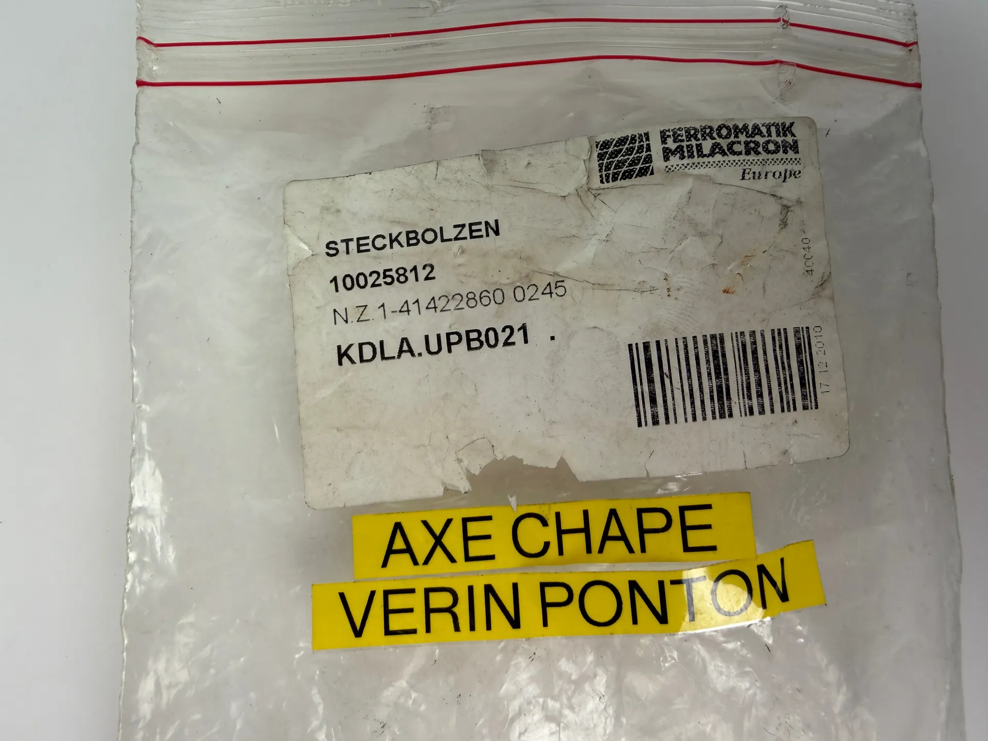 Ferromatik Milacron Steckbolzen 10025812 Locking Pin 1-41422860 - Thumbnail 4