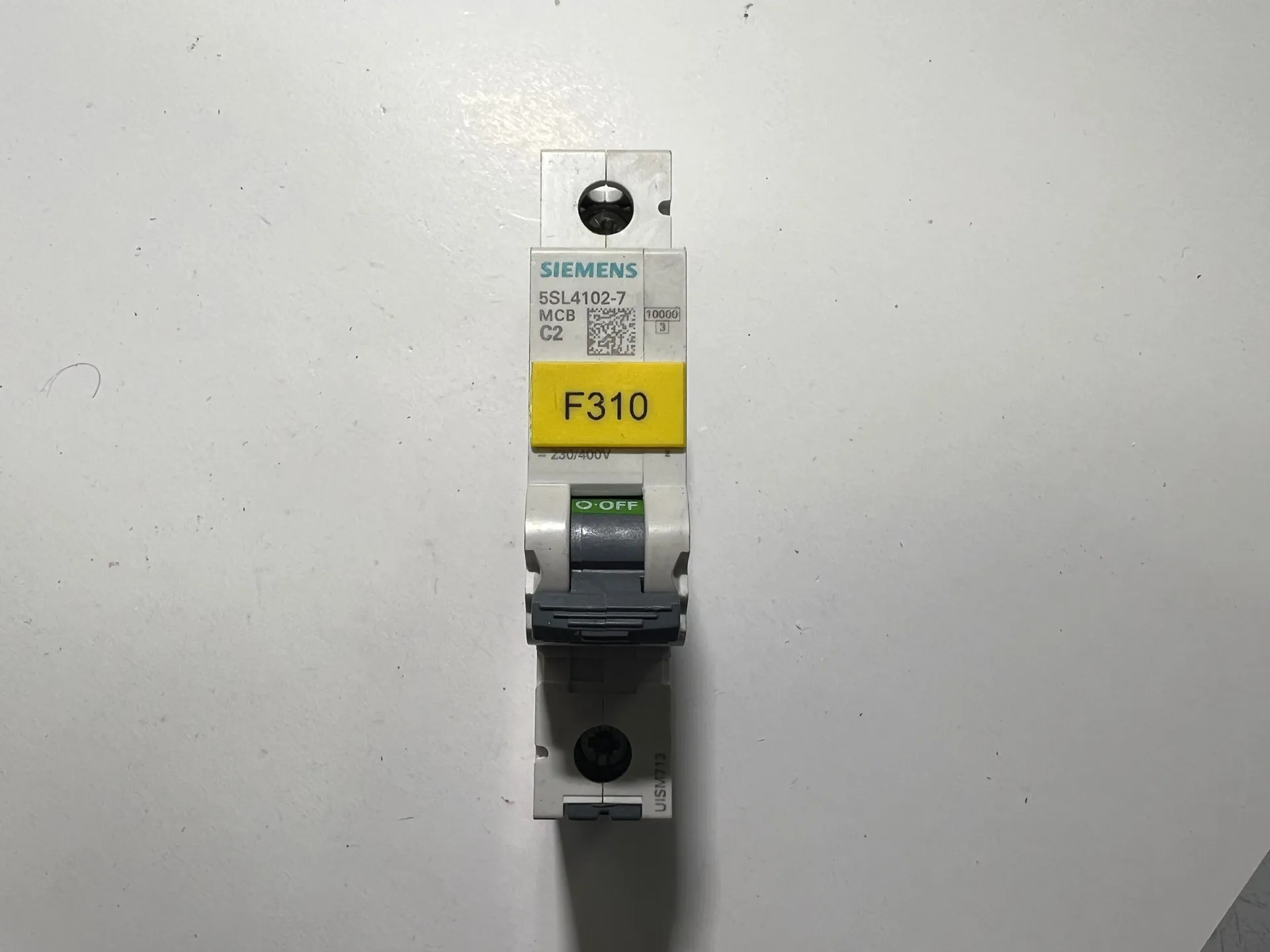 1x Siemens 5SL4102-7 Miniature Circuit Breaker MCB C2 230/400V 6kA