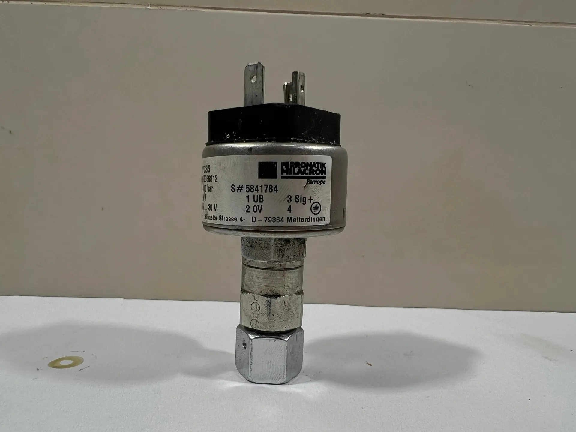 1x Tecsis / Ferromatik Milacron P3296B086812 400 bar Pressure Transmitter - Image 1