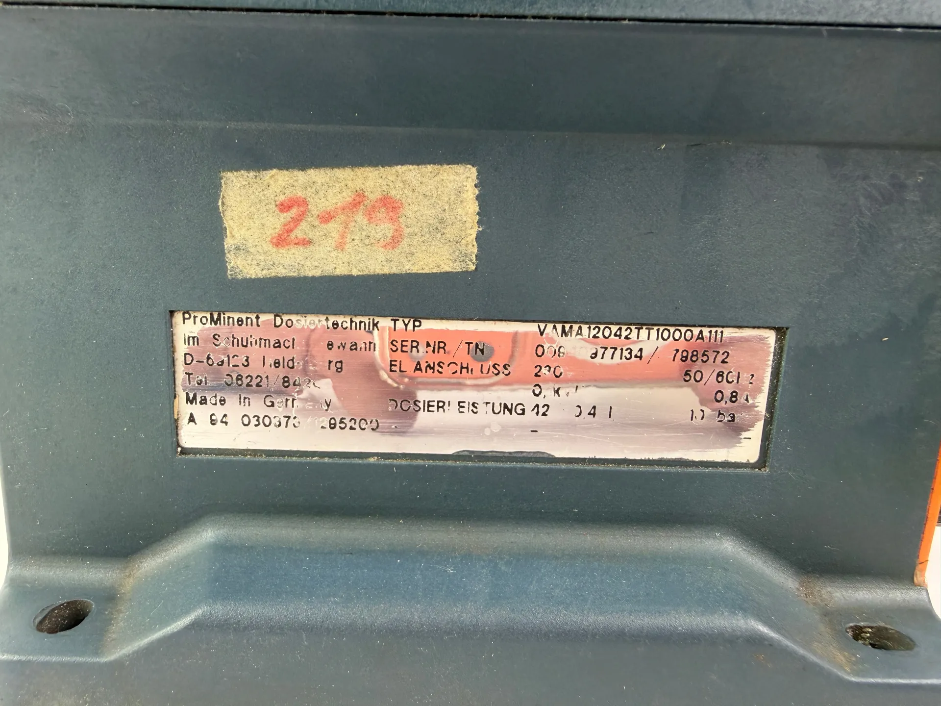ProMinent Vario Dosing Pump VAMA12042TT1000A111 Metering Pump Made in Germany - Thumbnail 6
