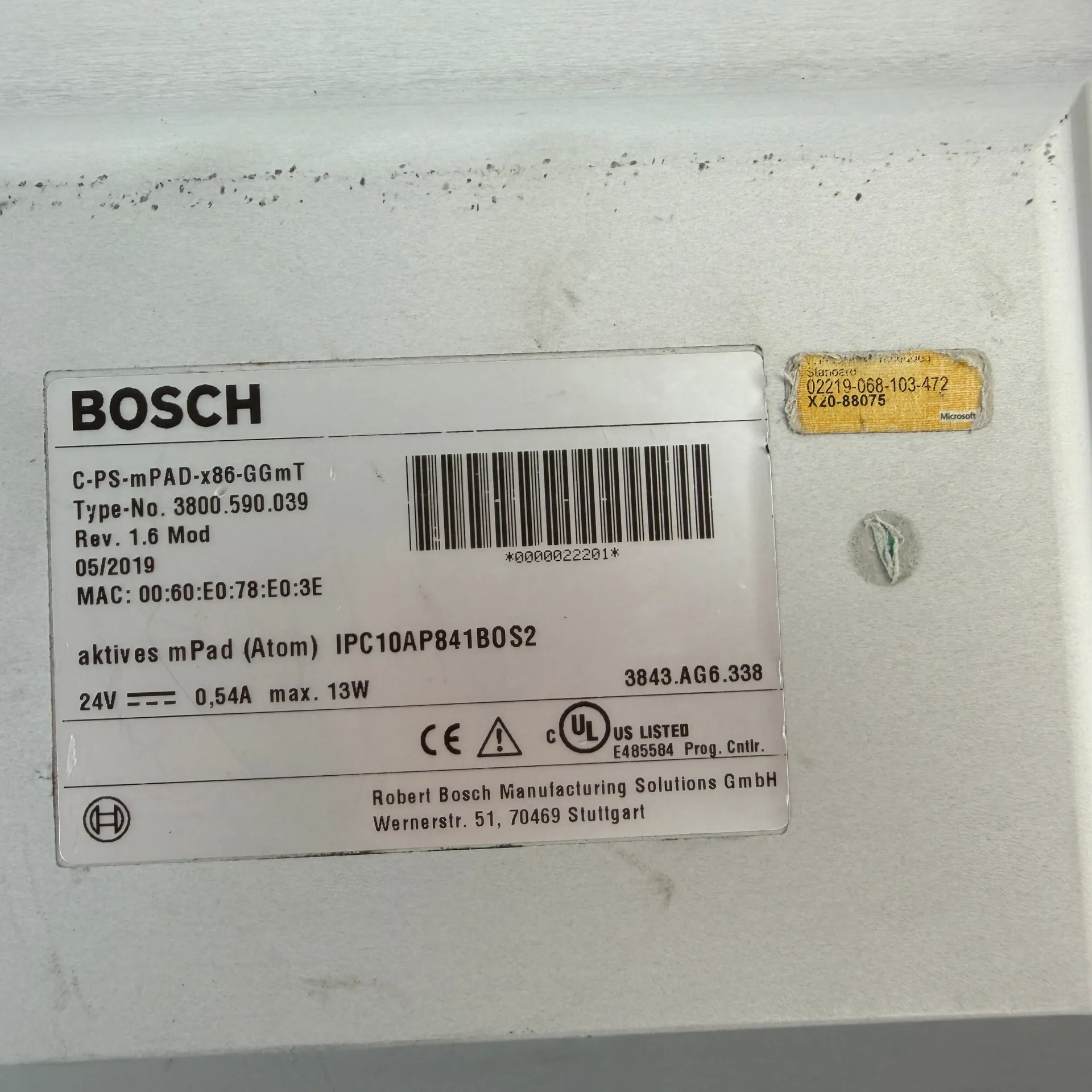 Parts/Repair Bosch C-PS-mPAD-x86-GGmT HMI Touch Panel 3800.590.039 Parts/Repair - Thumbnail 9