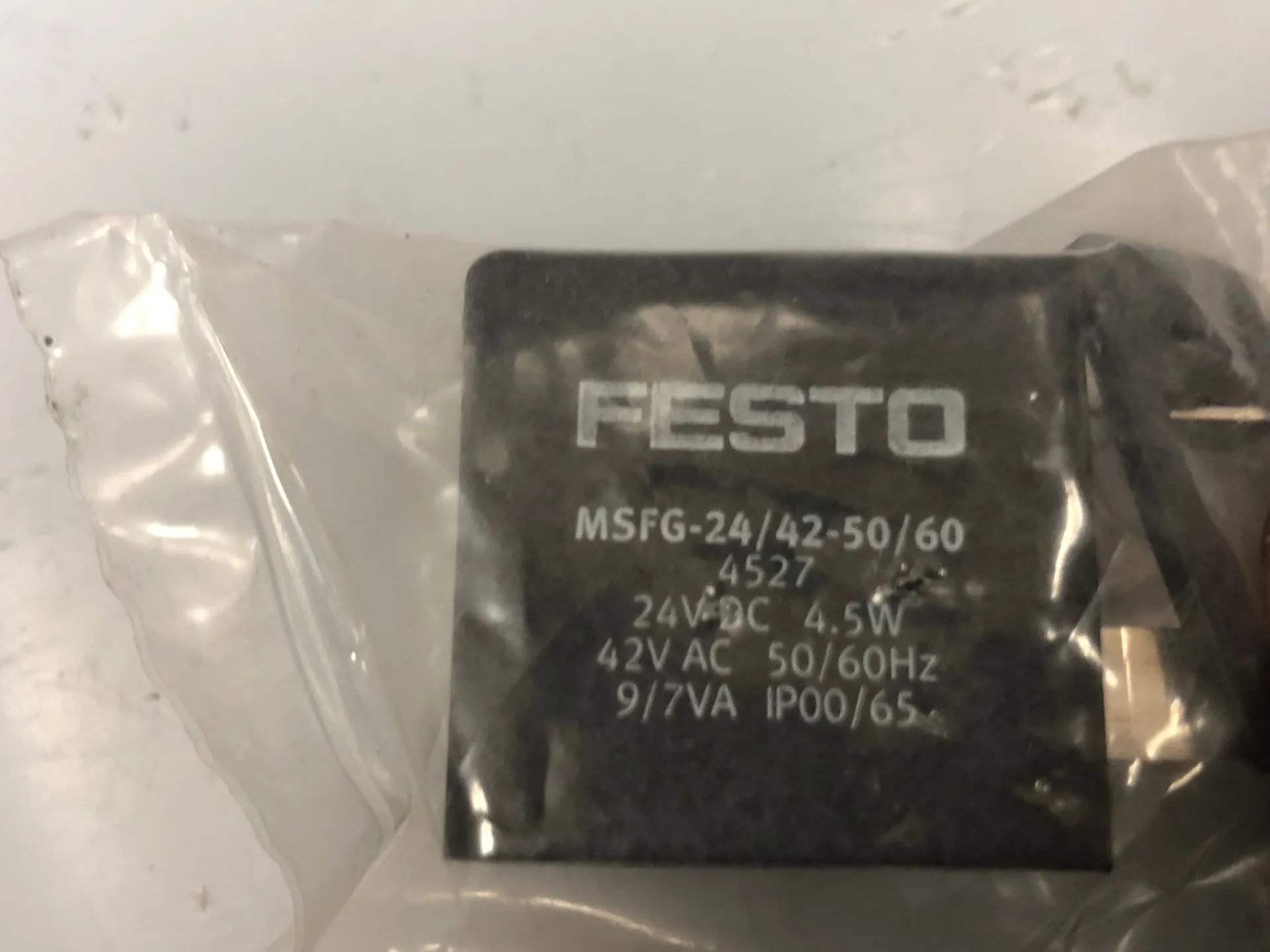 2 Pcs New in Box Festo MSFG-24/42-50/60 Solenoid Coil 24/42V 50/60Hz – 4527 - Image 1
