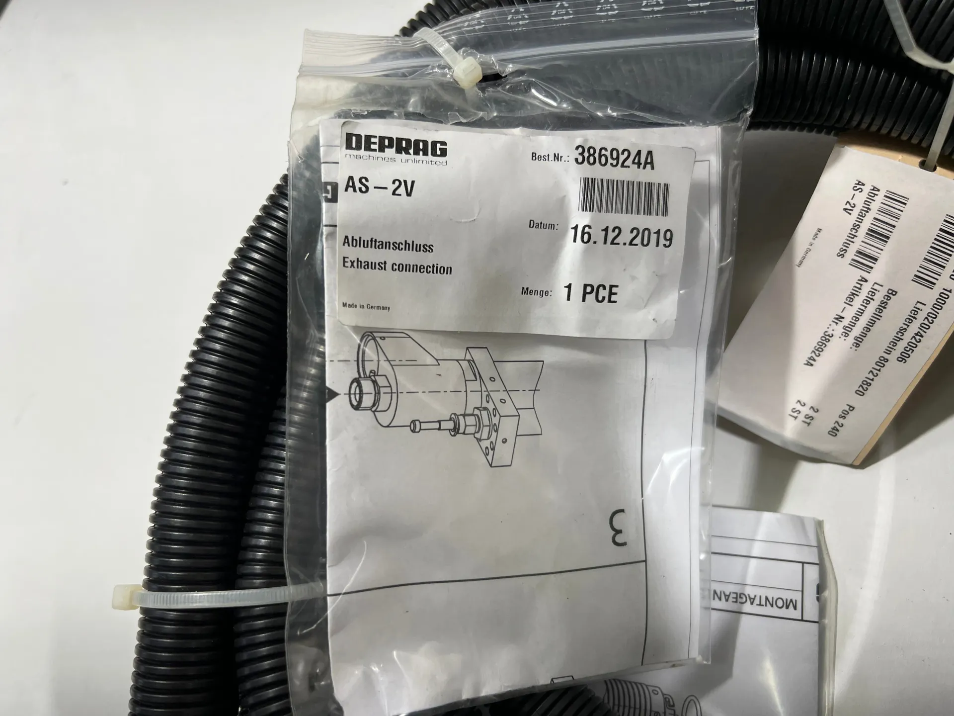 DEPRAG AS-2V 386924A Exhaust Connection - Thumbnail 3