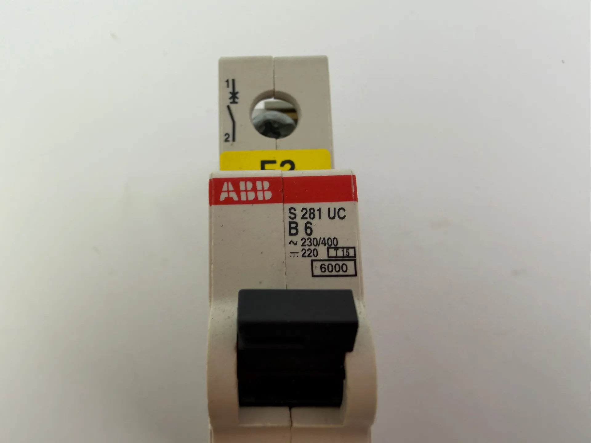 1x ABB S 281 UC B6 Miniature Circuit Breaker MCB 1P 6A 230/400V - Thumbnail 2