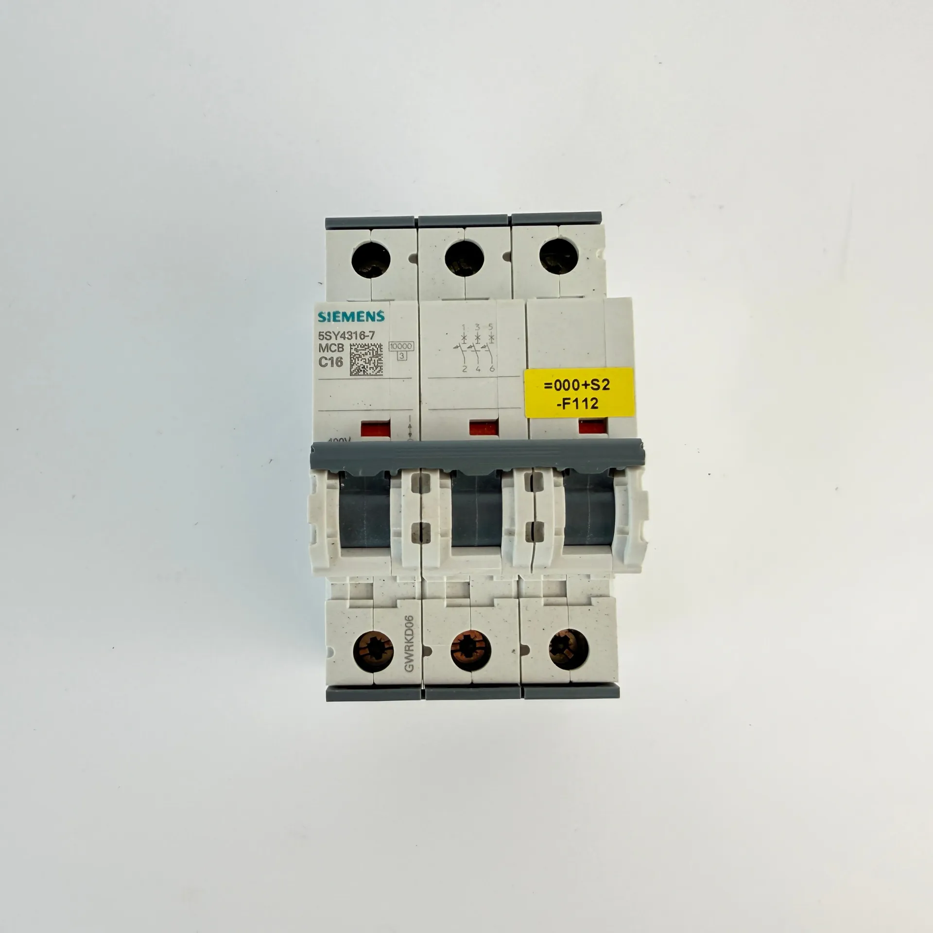 Siemens 5SY4316-7 3 Pole MCB C16 16A Circuit Breaker 10kA 400V AC - Image 1