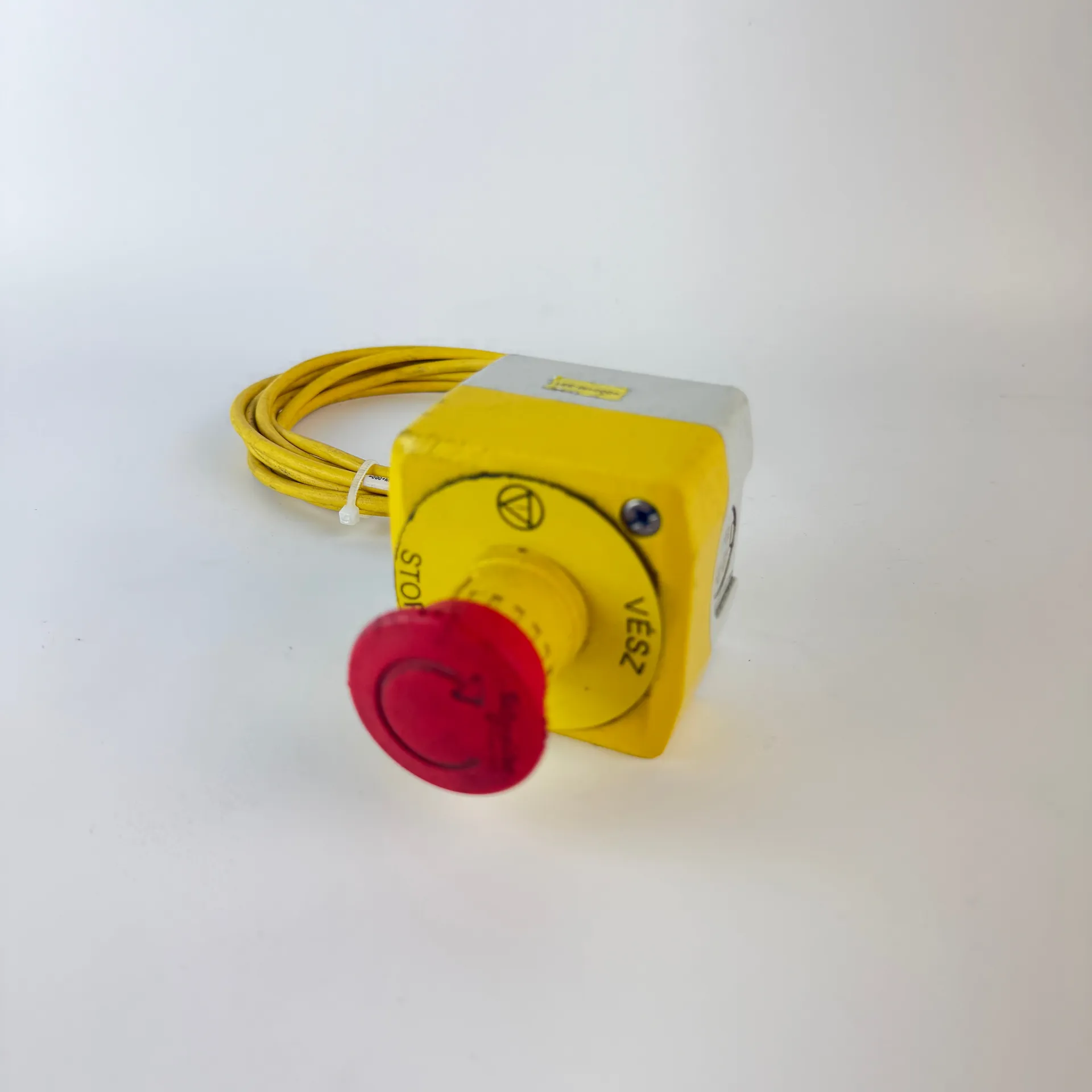 Lot of 2 Schneider Electric XAL Emergency Stop Mushroom Push Button Stations with Cables - Thumbnail 2