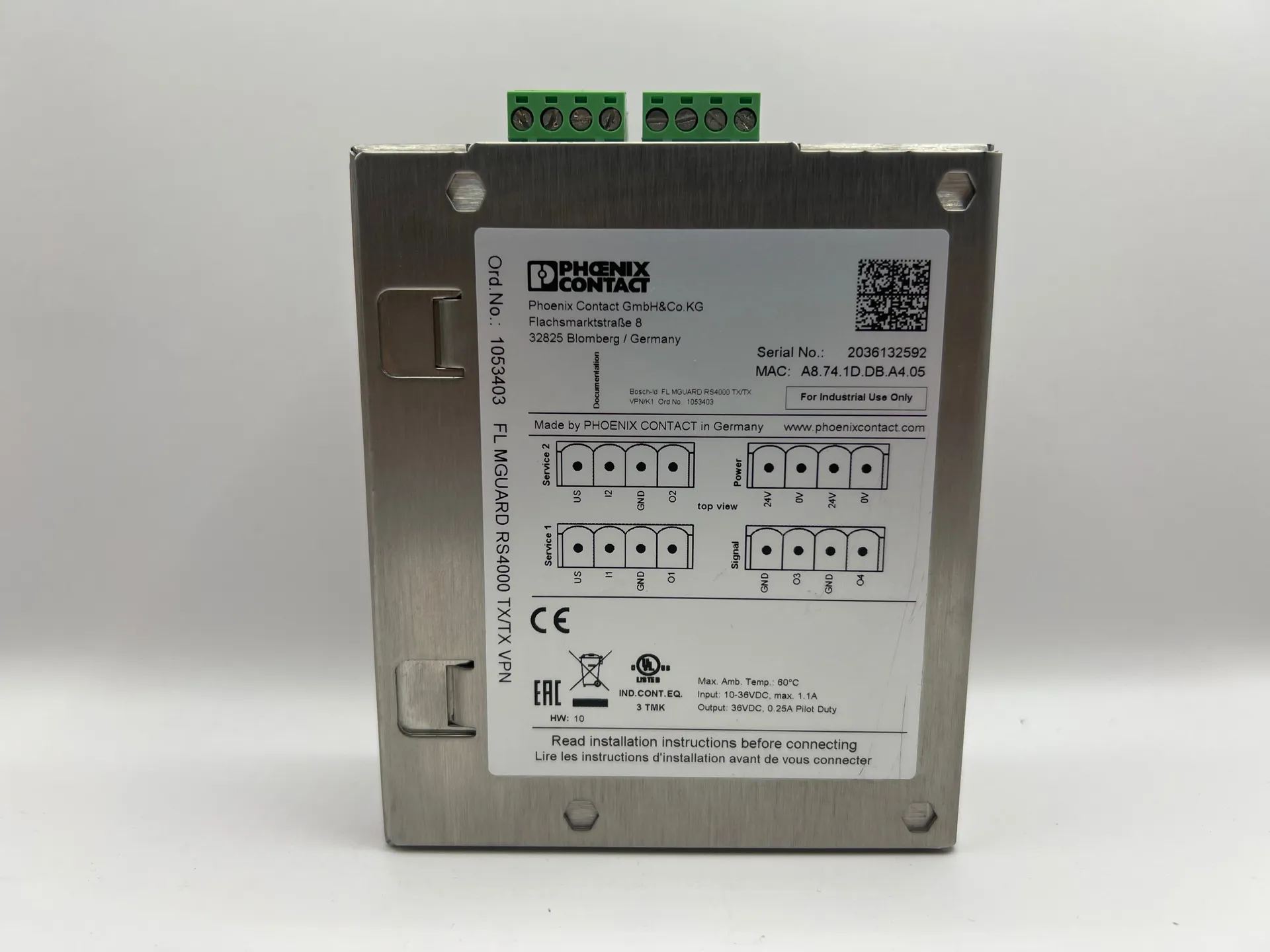 Phoenix Contact FL MGUARD RS4000 TX/TX VPN Security Router 1053403 - Thumbnail 3