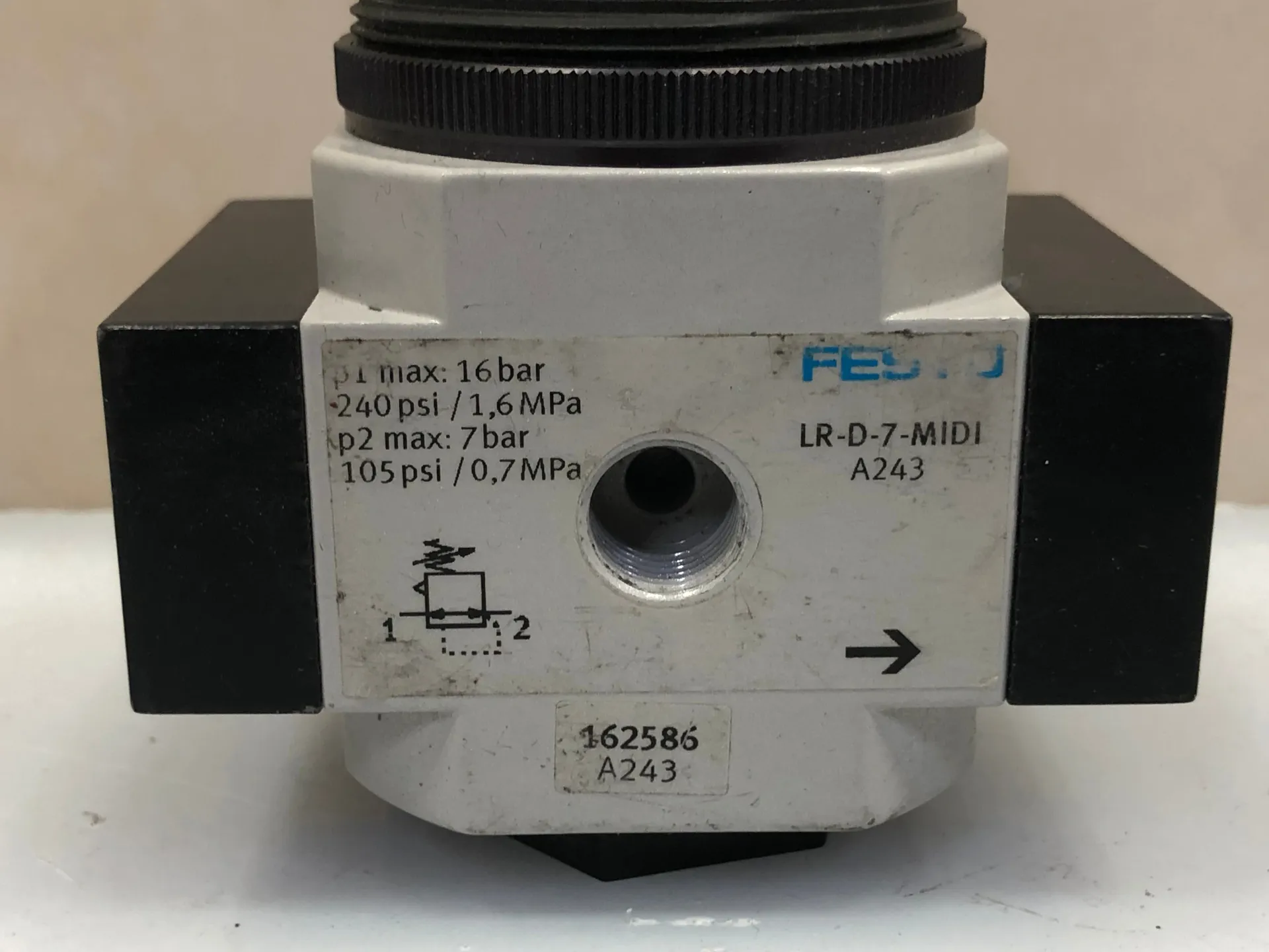FESTO LR-D-7-MIDI A243 162586 Pressure Regulator – G 1/4" Port, Precise Air Control - Thumbnail 3