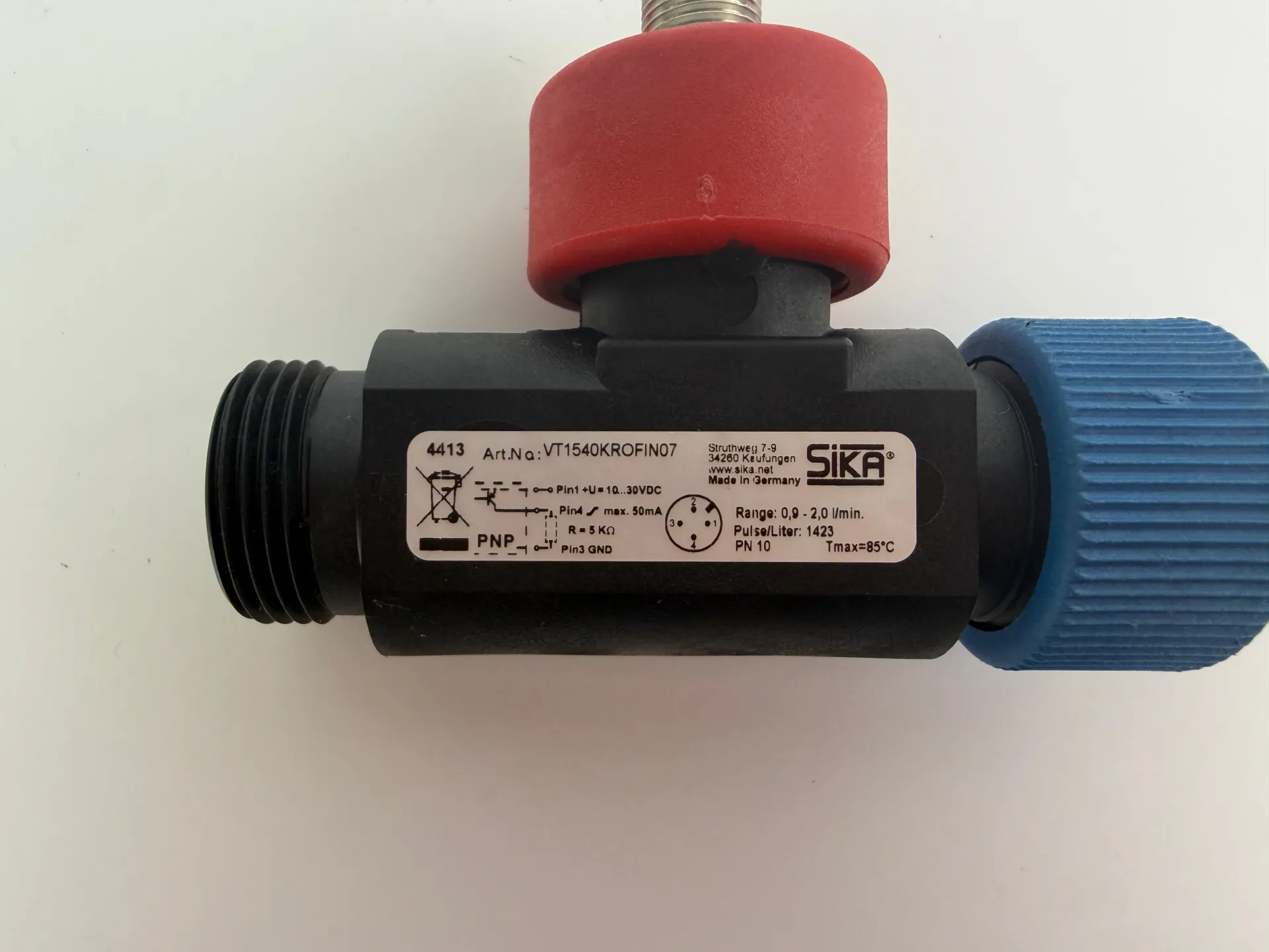 1x Sika VT1540KROFIN07 Flow Sensor + 60 cm Sensor Cable - Thumbnail 4