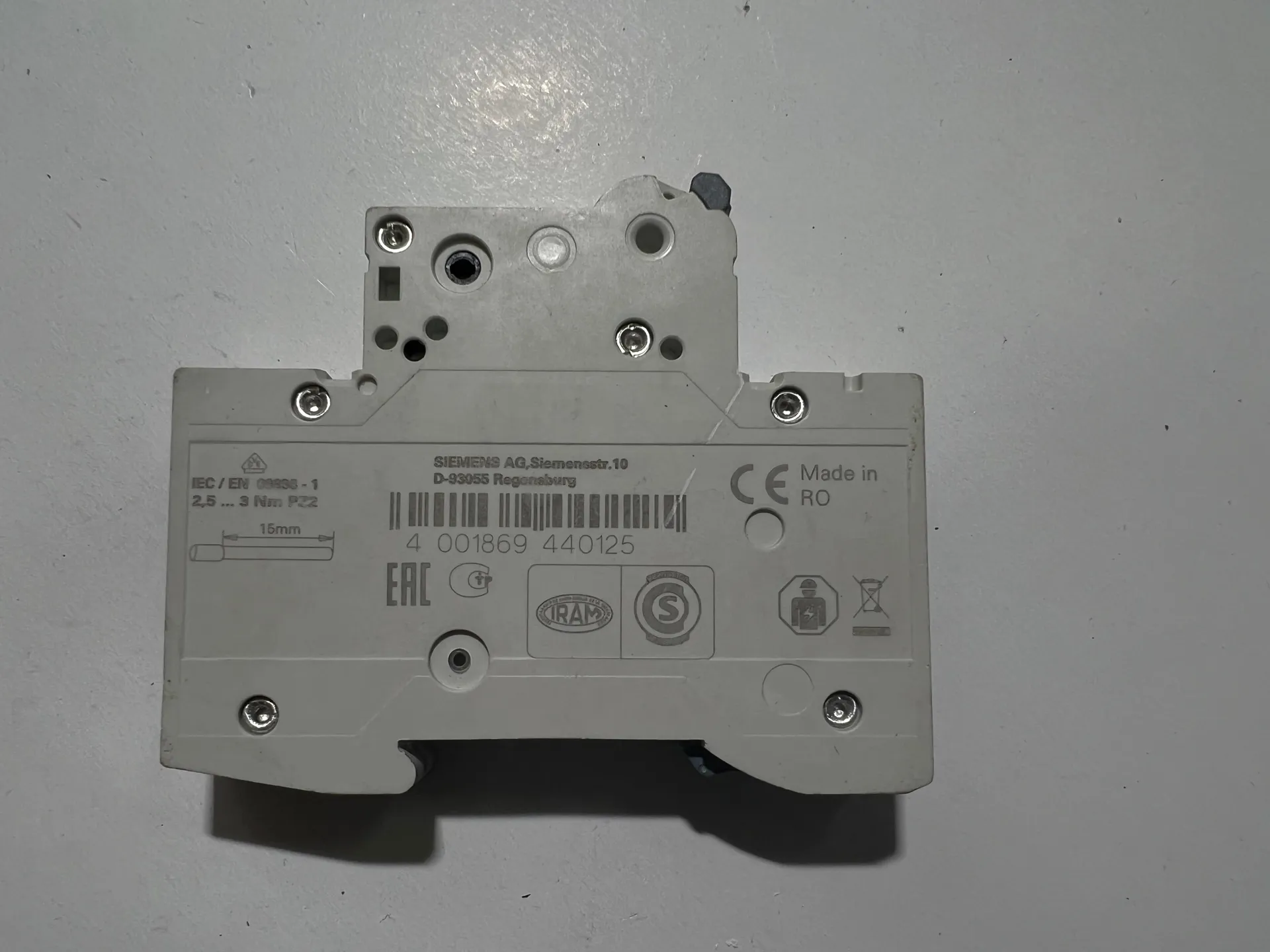 1x Siemens 5SL4104-7 Miniature Circuit Breaker MCB C4 230/400V 6kA - Image 1
