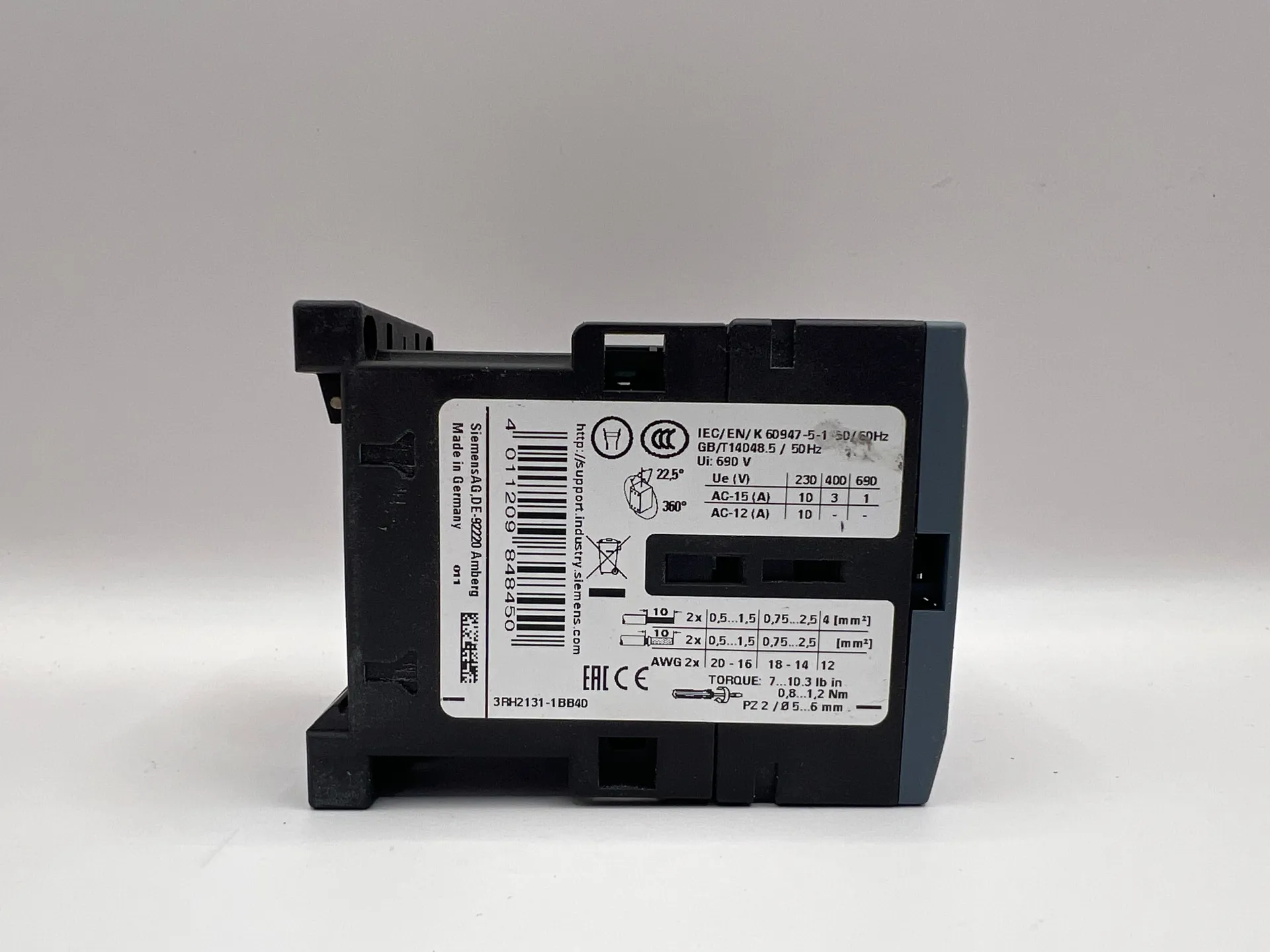 1x Siemens SIRIUS 3RH2131-1BB40 Contactor 24V AC Coil 3NO + 1NC - Thumbnail 4