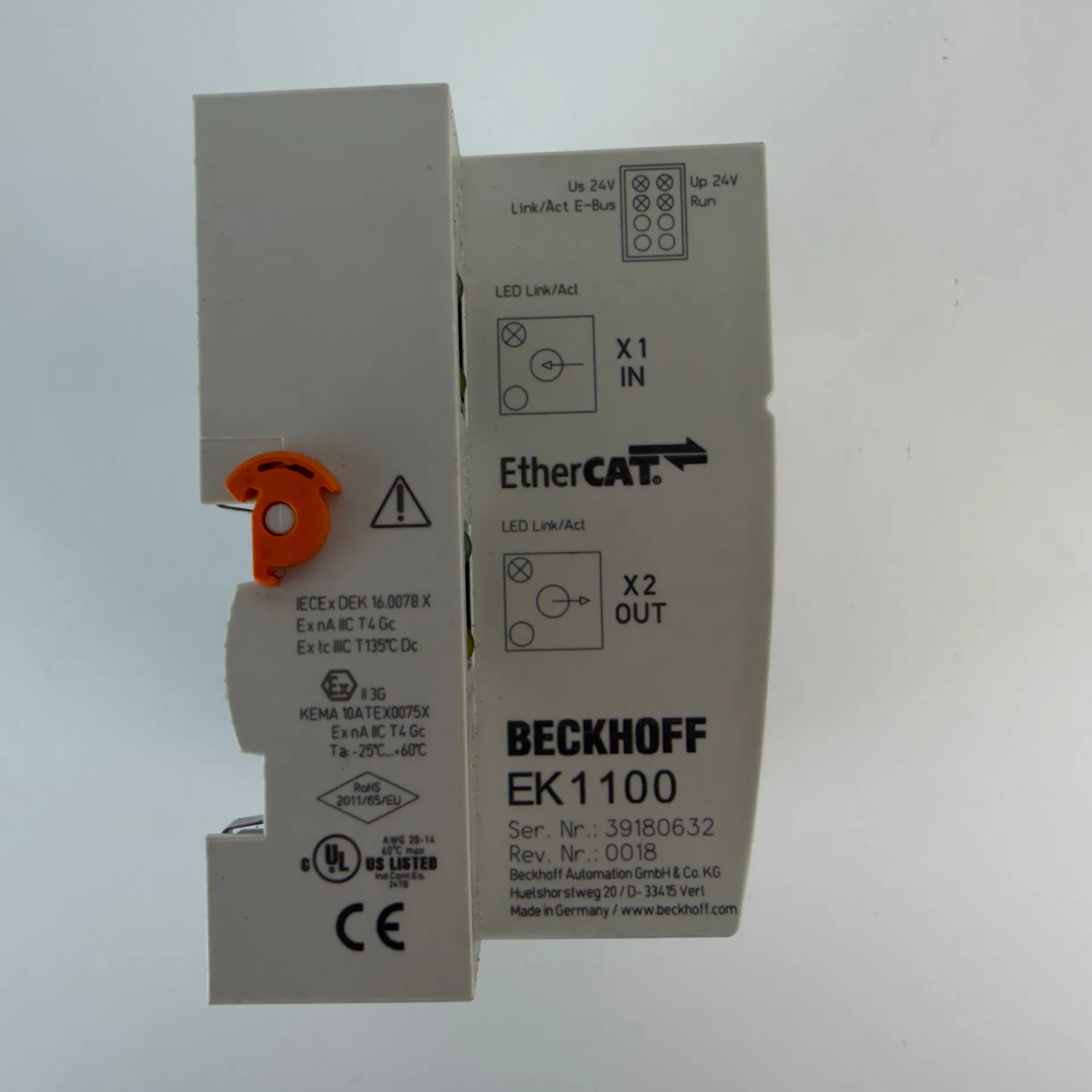 Beckhoff EK1100 EtherCAT Coupler w/ 2x EL1809 & 3x EL2809 I/O Modules - Thumbnail 7