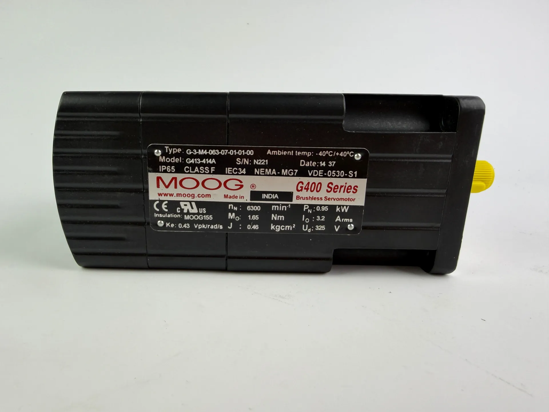 MOOG G413-414A Brushless Servomotor – 0.95 kW – G400 Series - Thumbnail 8