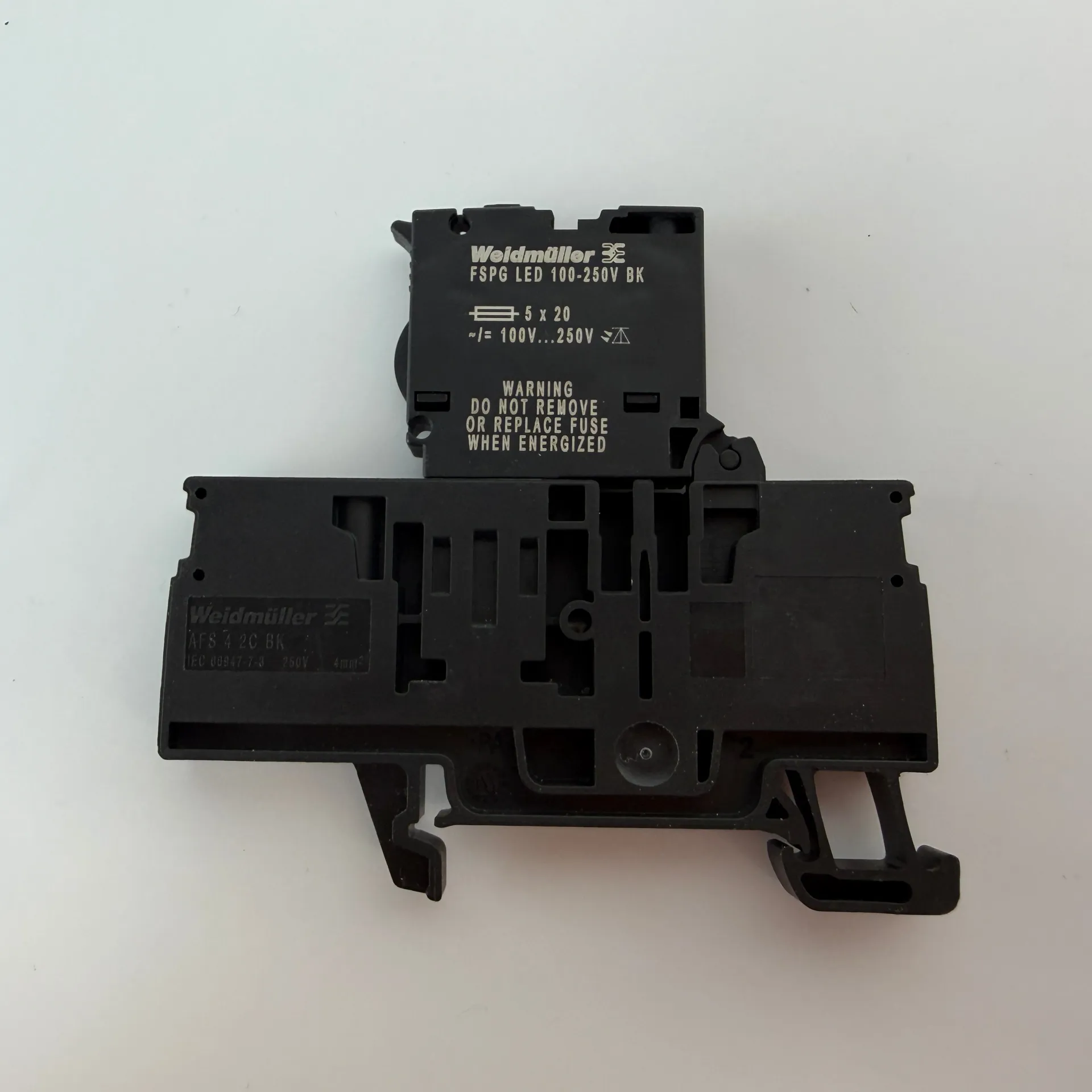 Lot of 6 Weidmuller AFS 4 2C BK Fuse Terminal Blocks FSPG LED 100-250V BK - Thumbnail 2