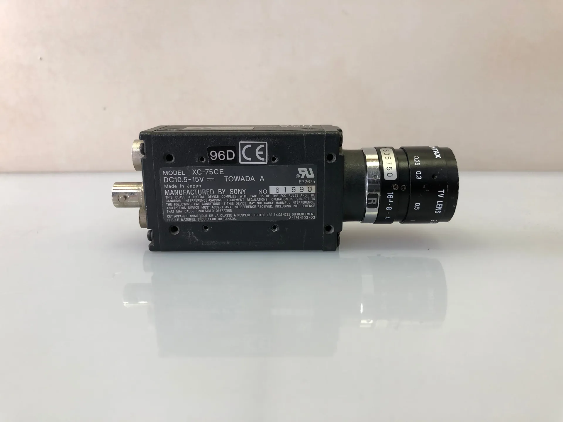SONY XC-75CE Video CCD Camera Module with Pentax 25mm f/1.4 Lens - Image 1