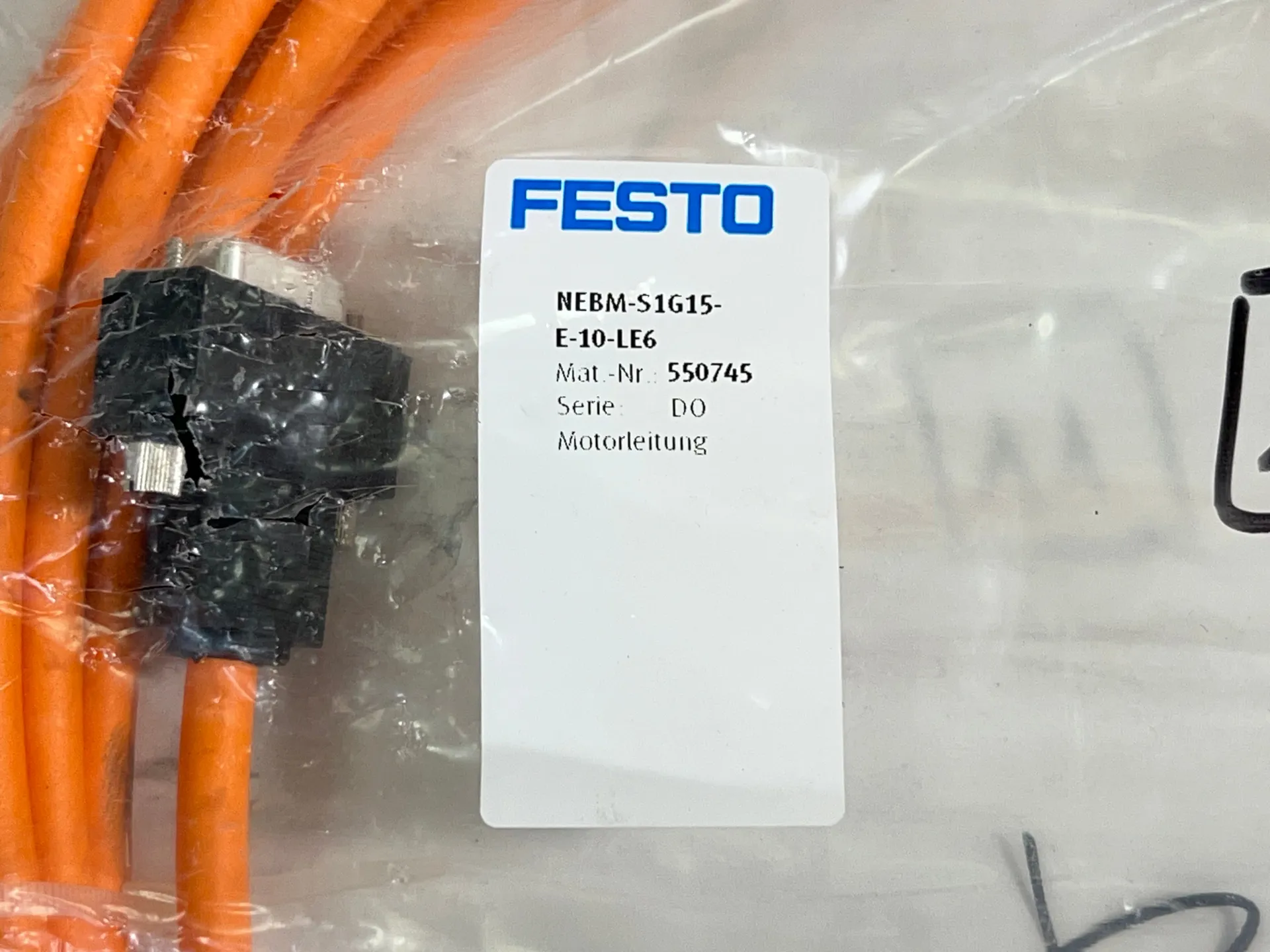 1x NEW Festo NEBM-S1G15-E-10-LE6 Connecting Cable 550745 - Thumbnail 4