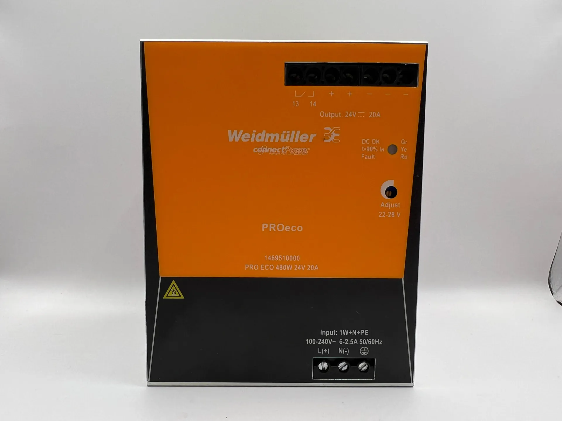 1x Weidmüller PRO ECO 480W 24V 20A DIN-Rail Power Supply 1469510000 - Thumbnail 2