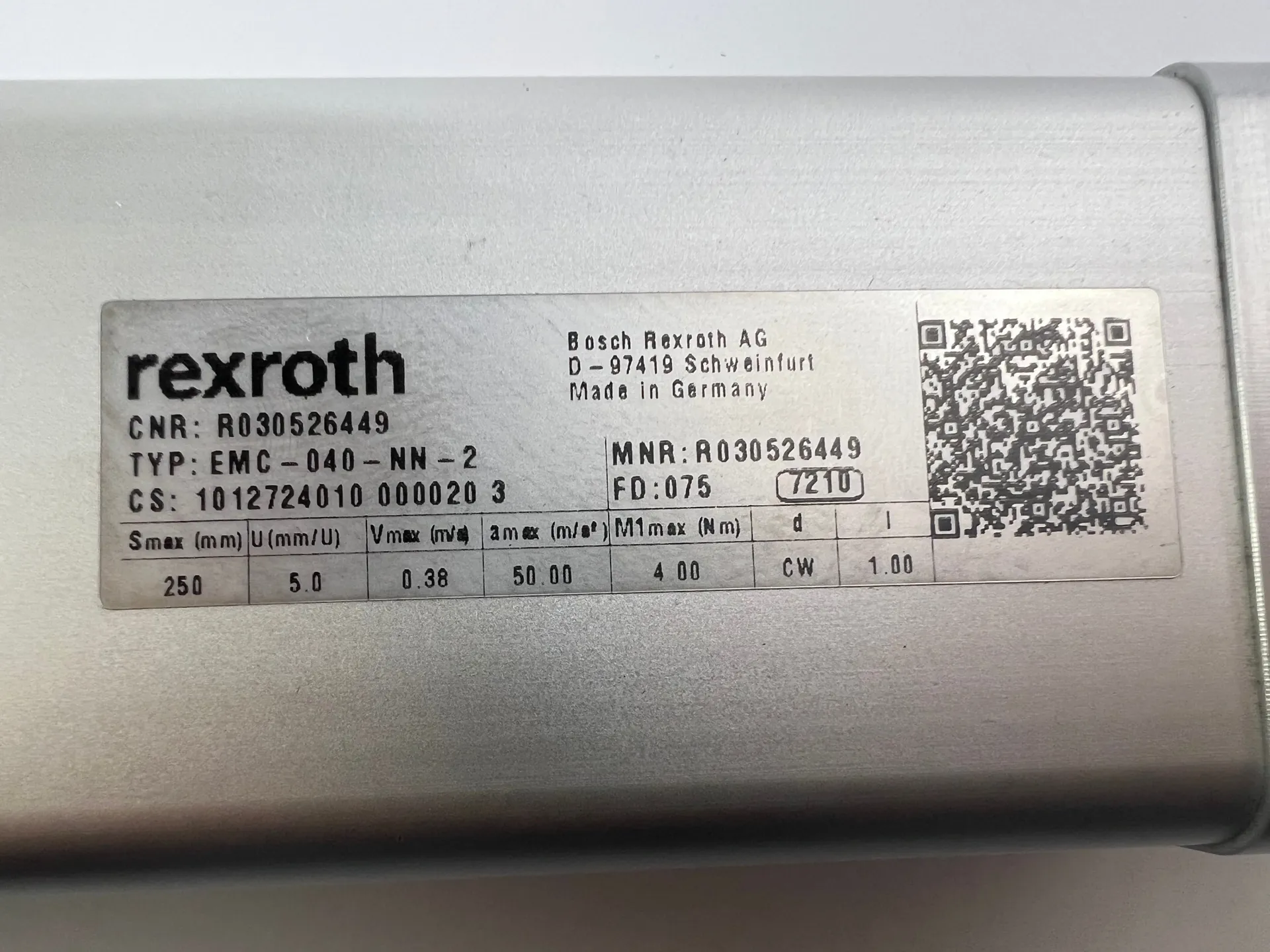 Rexroth EMC-040-NN-2 + MSM031C-0300-NN-M5-MH1 Smax=250mm Linear Actuator + Servo - Thumbnail 6