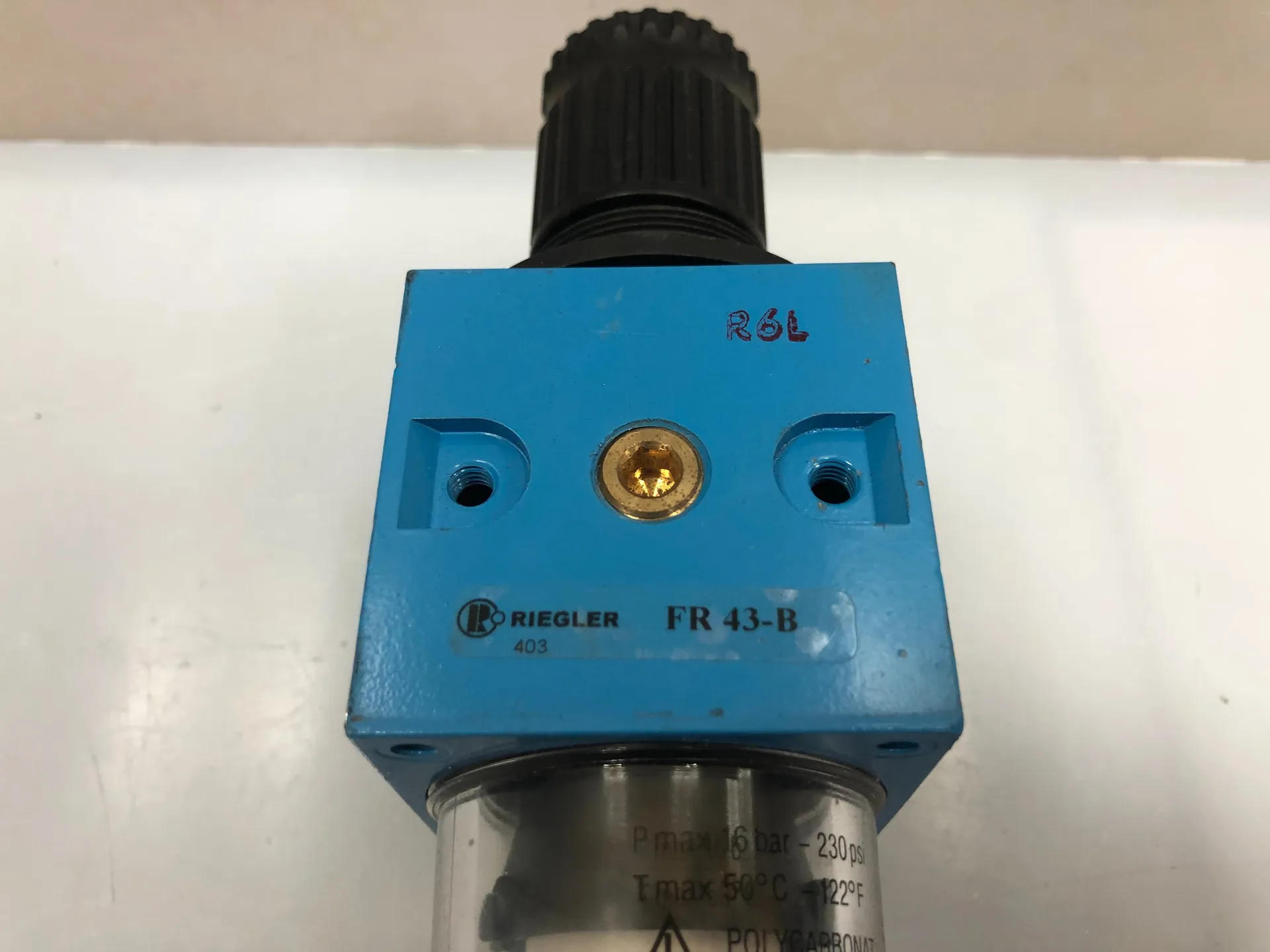 Riegler FR 43-B Compressed Air Filter – G 1/2" Inlet, High-Performance Filtration