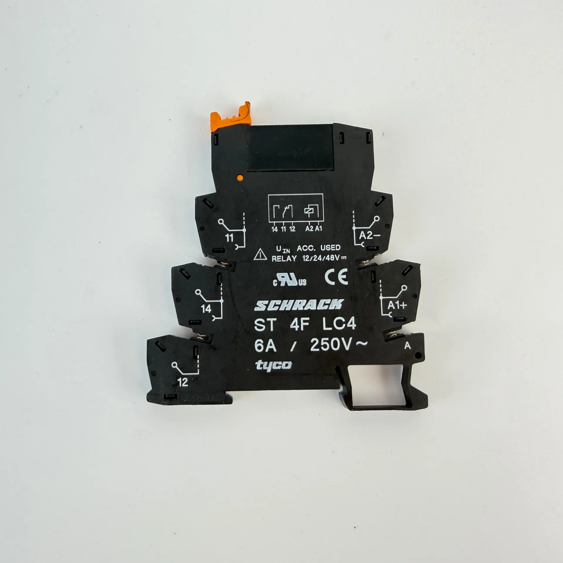 Schrack ST4F-LC4 Relay Interface Module w/ Tyco Relay 24VDC Industrial - Thumbnail 2