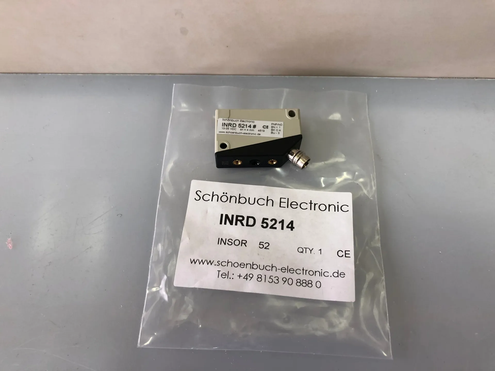 Schonbuch INRD 5214 Inductive Proximity Sensor – 10–30V DC, M12, Flush Mount - Thumbnail 2
