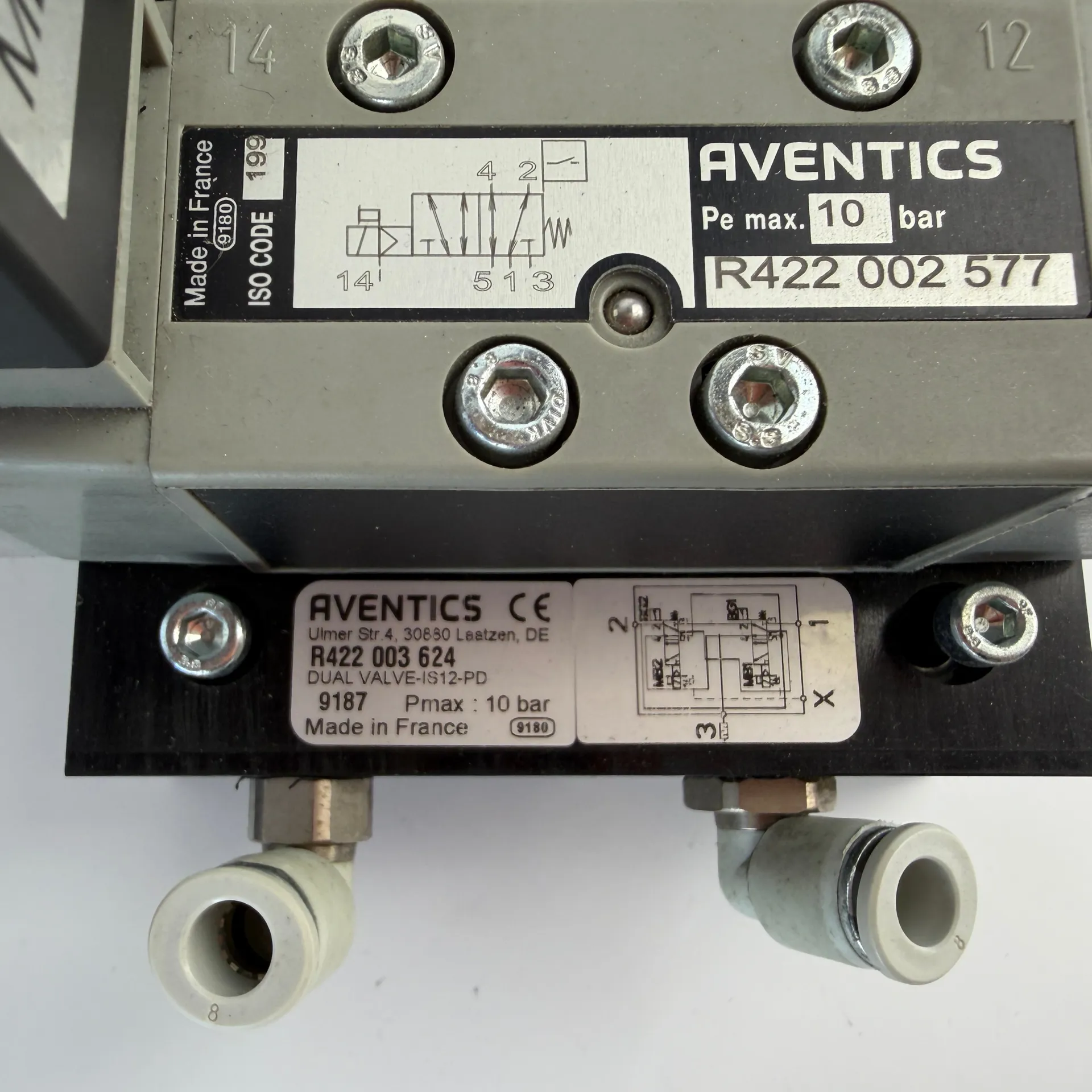 AVENTICS Dual 5/2 Directional Valve R422 002 577 w/ Island R422 003 624 Sensors Coils - Thumbnail 6