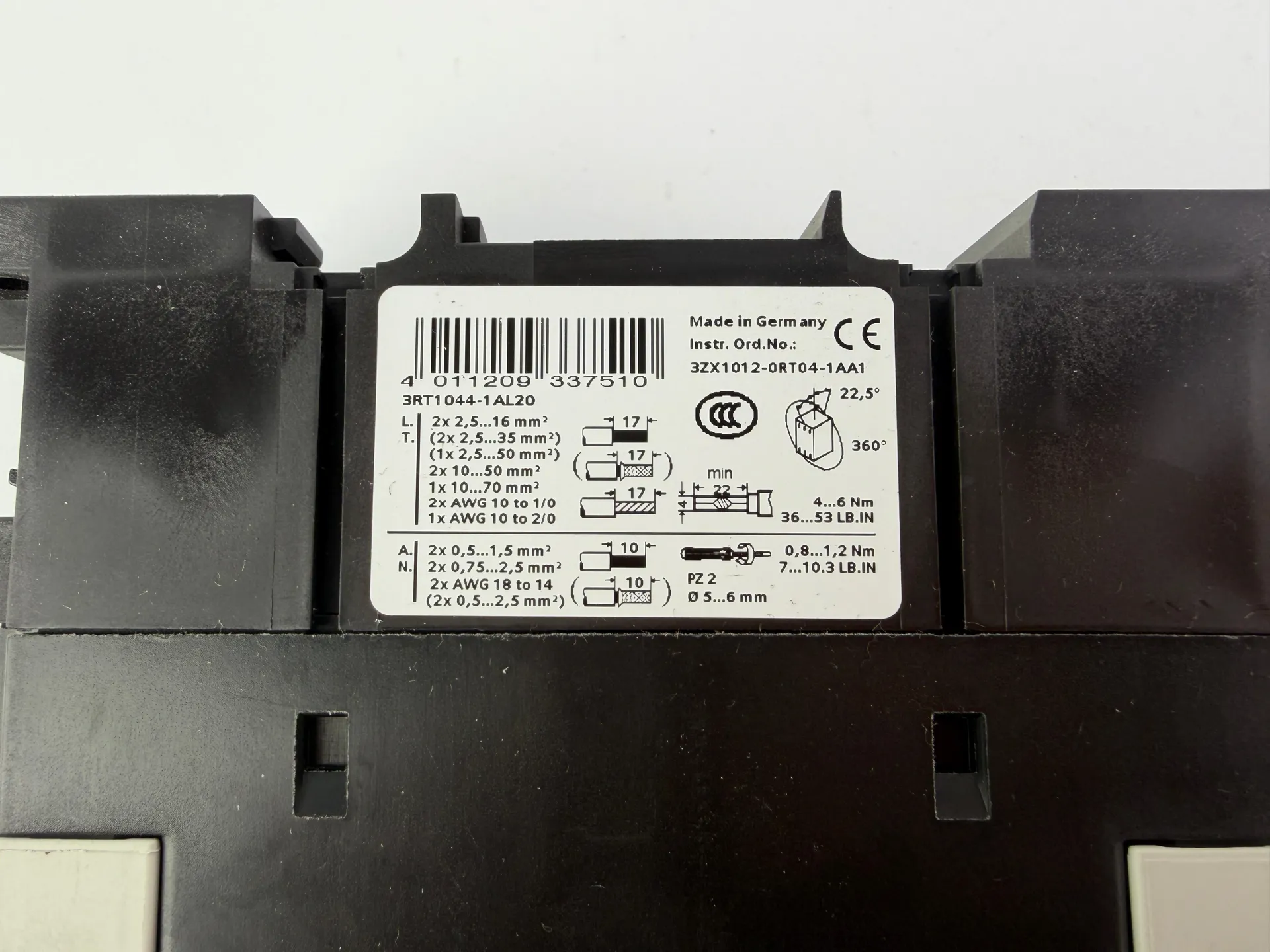 1x Siemens 3RT1044-1A Contactor, 3-Pole, AC-3, 65A, 230/400V - Thumbnail 7