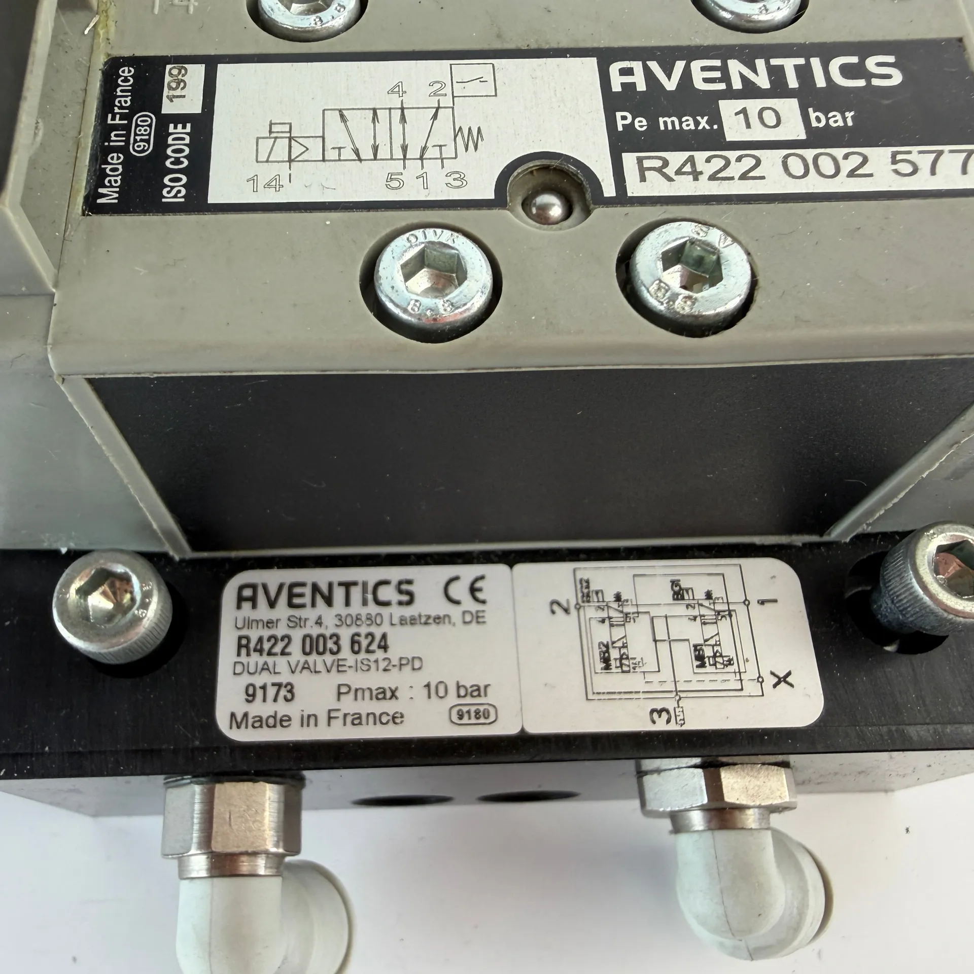 AVENTICS Dual 5/2 Directional Valve R422 002 577 w/ Island R422 003 624 Sensors Coils - Thumbnail 4