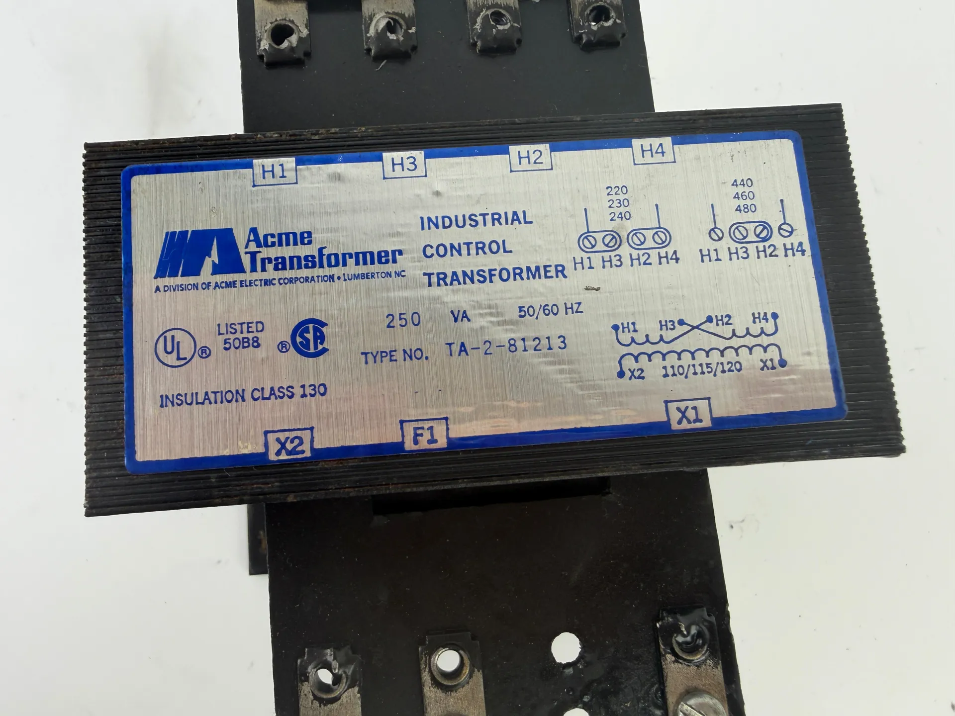 Acme Electric TA-2-81213 Control Transformer 250VA 220-480V to 110-120V - Thumbnail 3