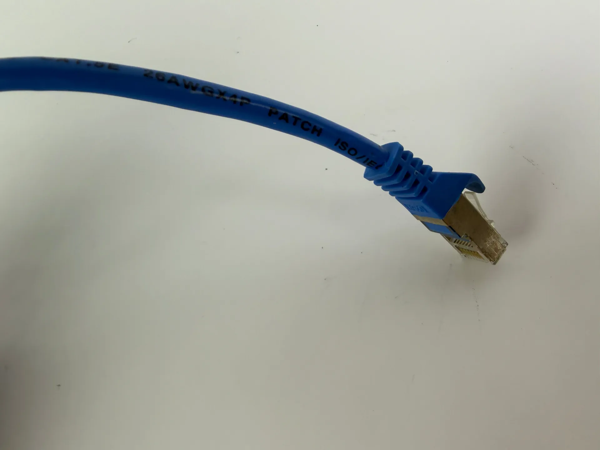 1x Inline CAT5e SFTP Ethernet Patch Cable 0.25m RJ45 Shielded 26AWG Blue 300MHz - Thumbnail 7