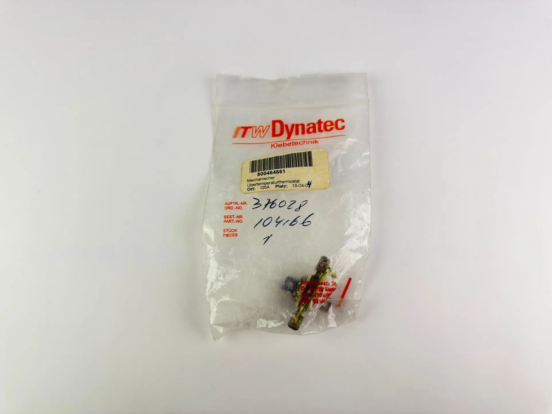 ITW Dynatec 104166 Temperature Thermostat - Thumbnail 2