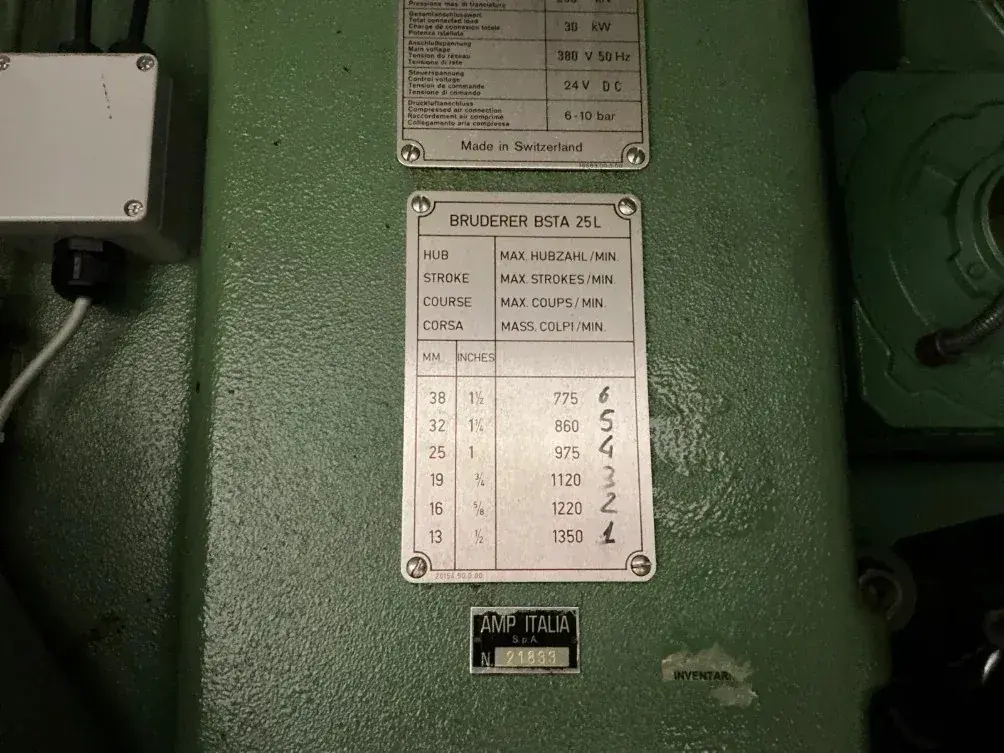 Bruderer BSTA 25 EL High-Speed Stamping Press 250 kN with BBV 190/85 Feeder - Thumbnail 15