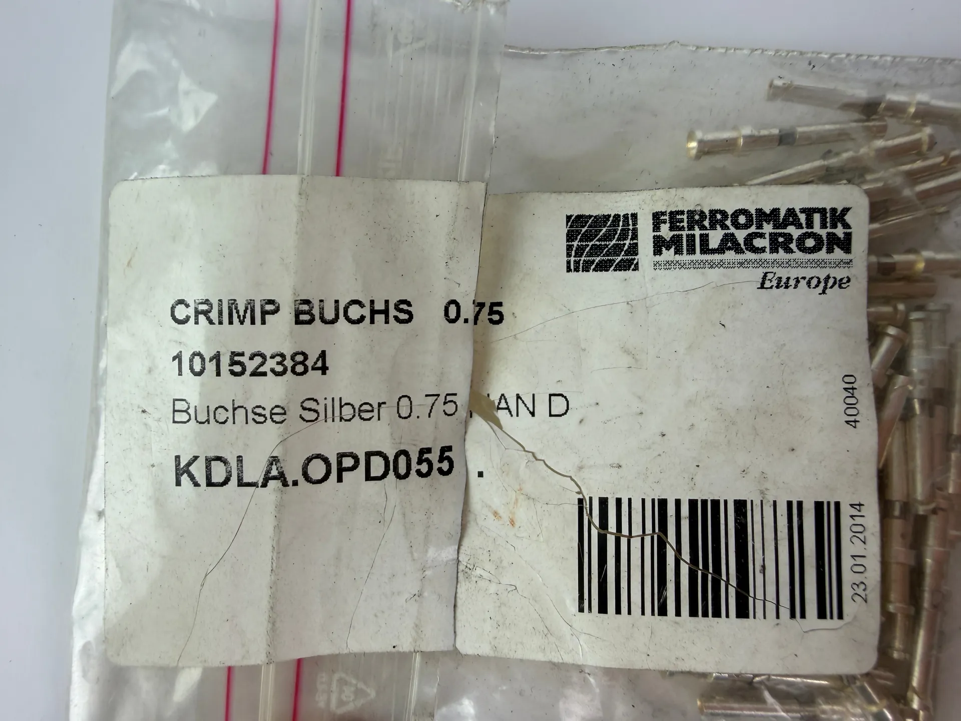 Lot of 39 Ferromatik Milacron Crimp Bush 0.75 10152384 Electrical Terminal - Image 1