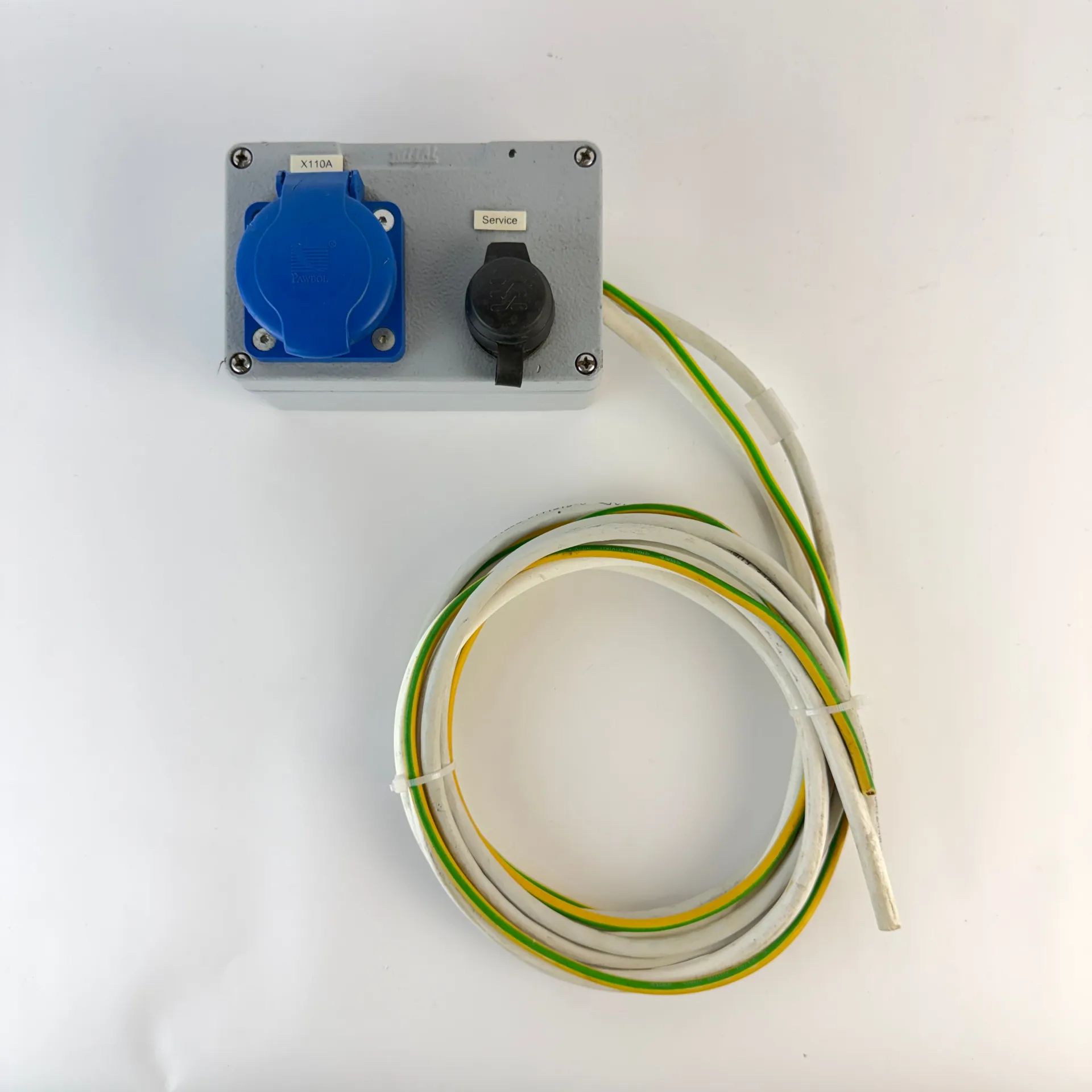 Rittal Industrial Service Connection Box with 16A 250V Socket & RJ45 Ethernet Port - Image 1