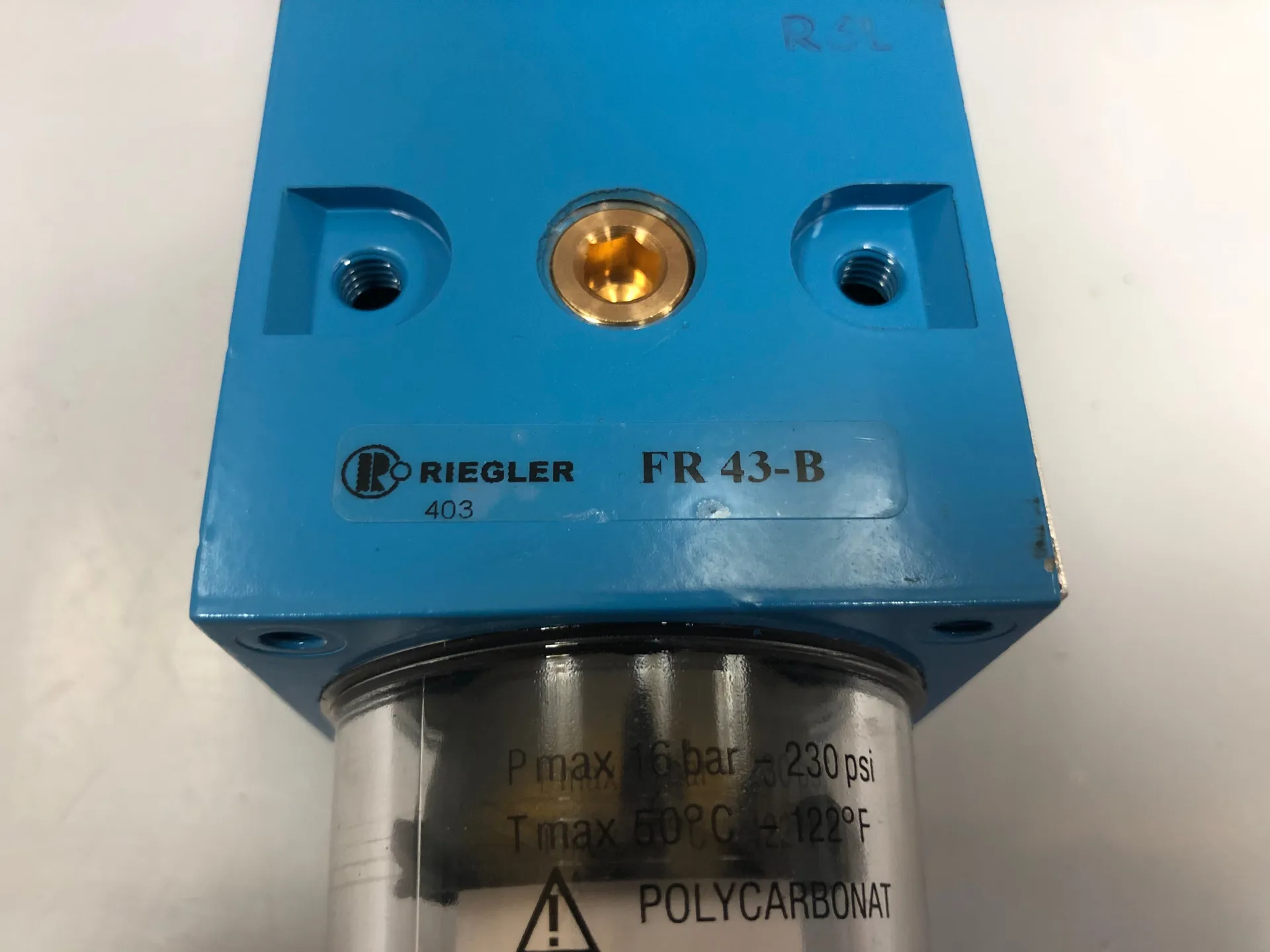 New Riegler FR 43-B Compressed Air Filter – G 1/2" Inlet, High-Performance Filtration - Thumbnail 3