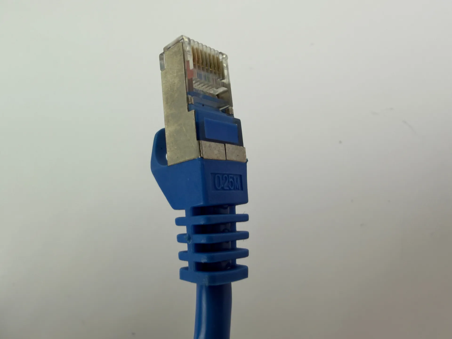 1x Inline CAT5e SFTP Ethernet Patch Cable 0.25m RJ45 Shielded 26AWG Blue 300MHz - Thumbnail 5