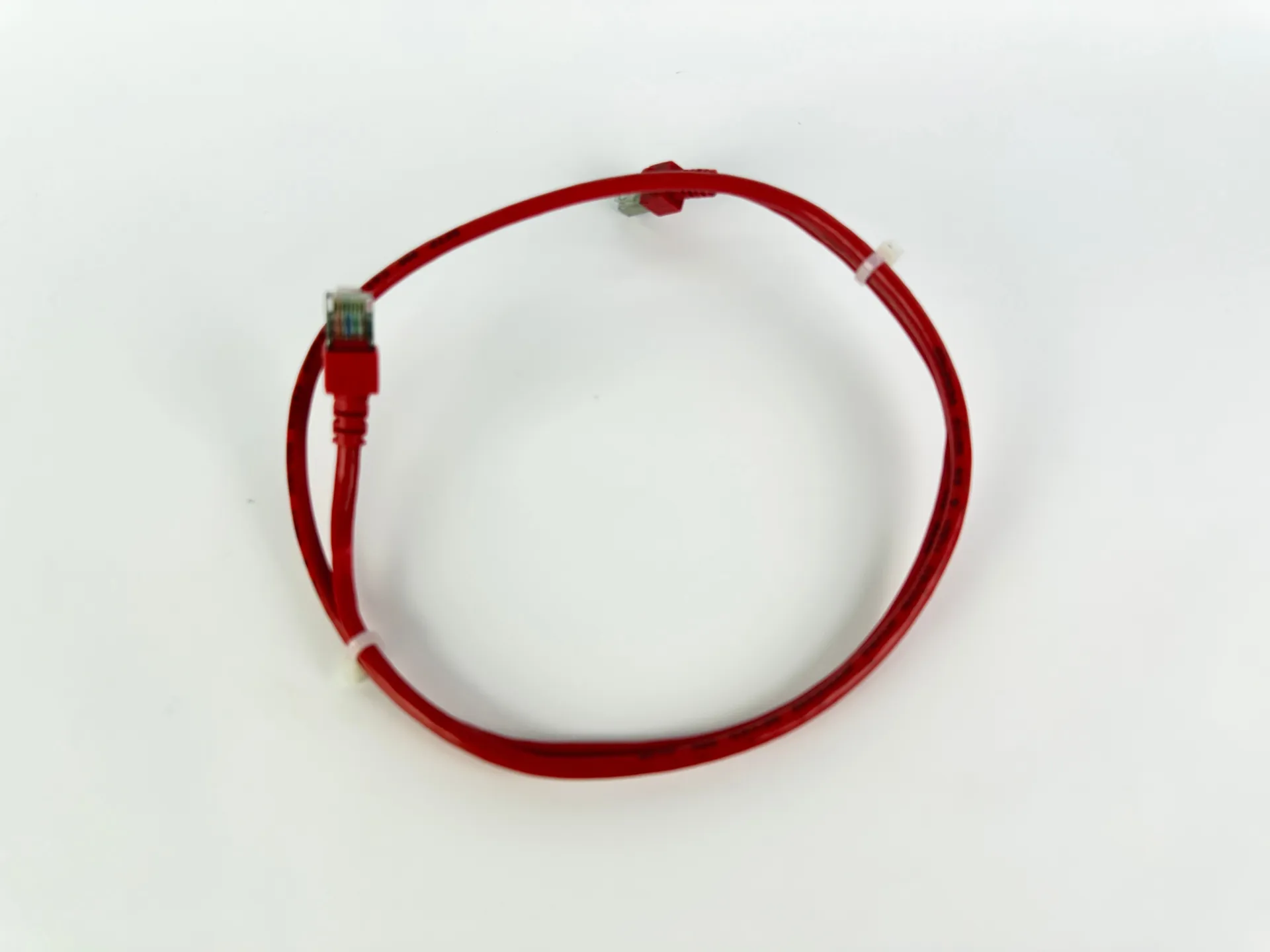 1x CAT5e SFTP Ethernet Patch Cable 1m RJ45 Shielded LAN 26AWG Red - Image 1