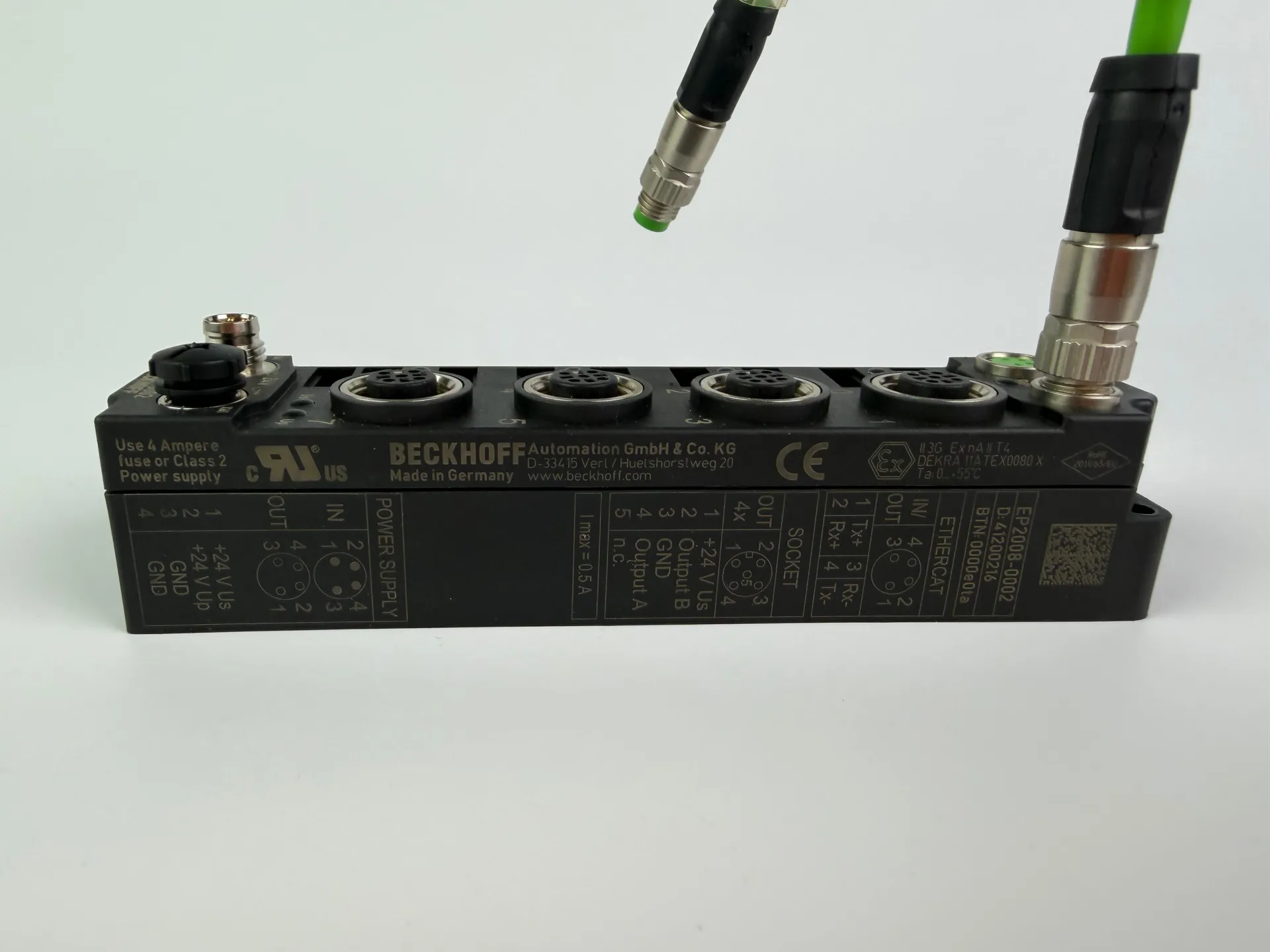 1x BECKHOFF  EP2008-0002 EtherCAT Module with cable - Thumbnail 5