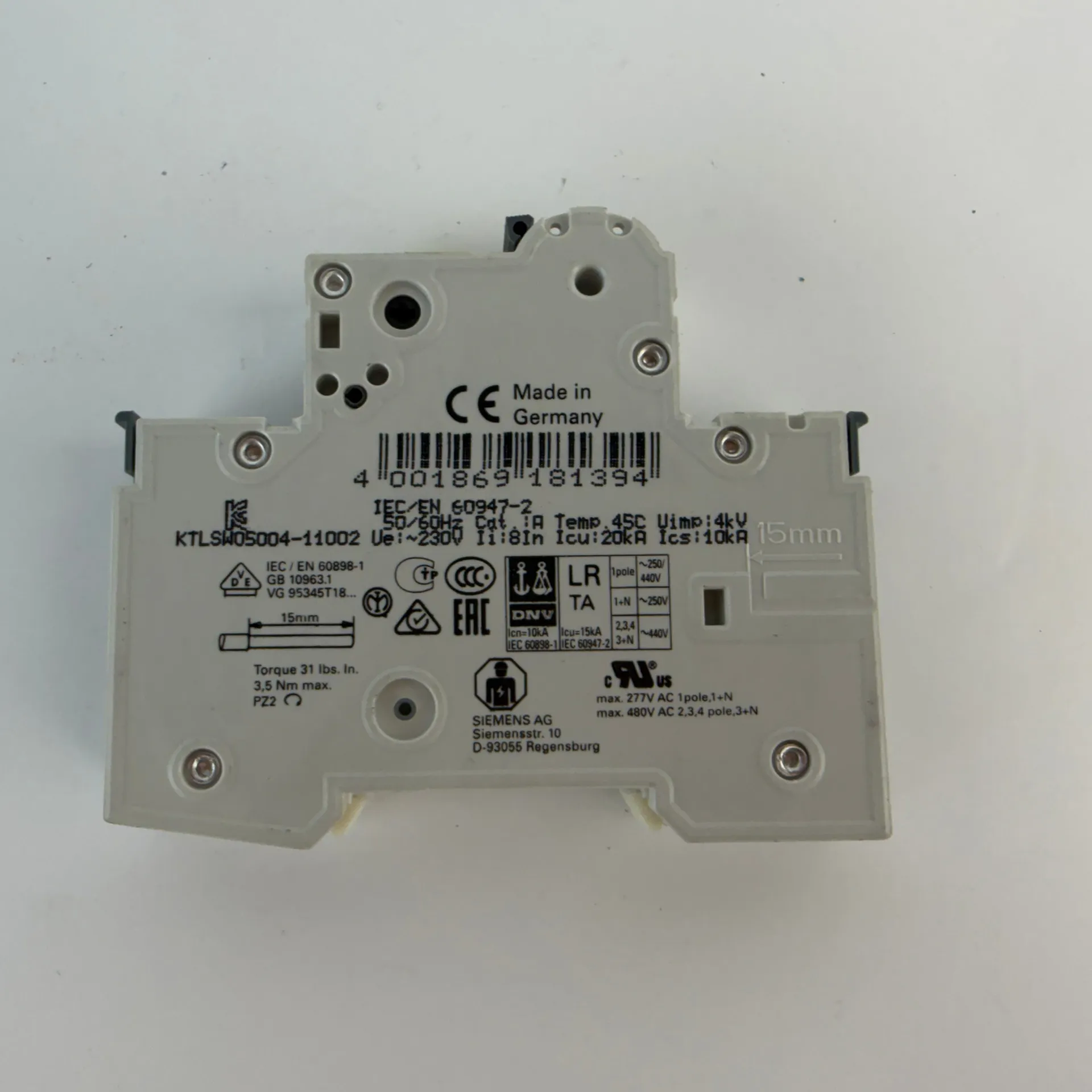 1x Siemens 5SY4116-7 MCB C16 16A 1 Pole Circuit Breaker 10kA 230/400V - Thumbnail 5