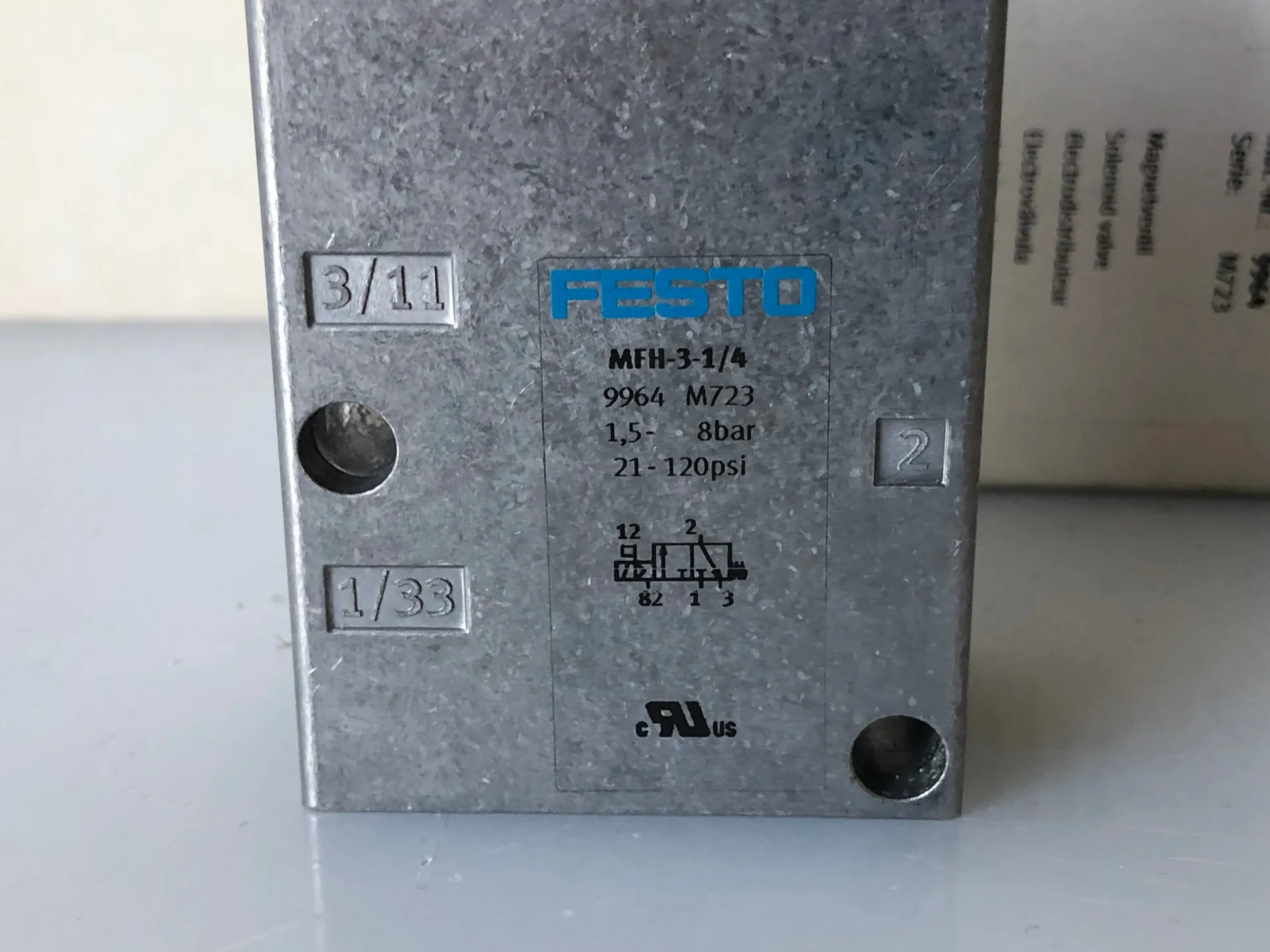 Festo MFH-3-1/4 9964 Solenoid Valve – 3/2 Way, 1/4" Port Pneumatic Valve - Thumbnail 4
