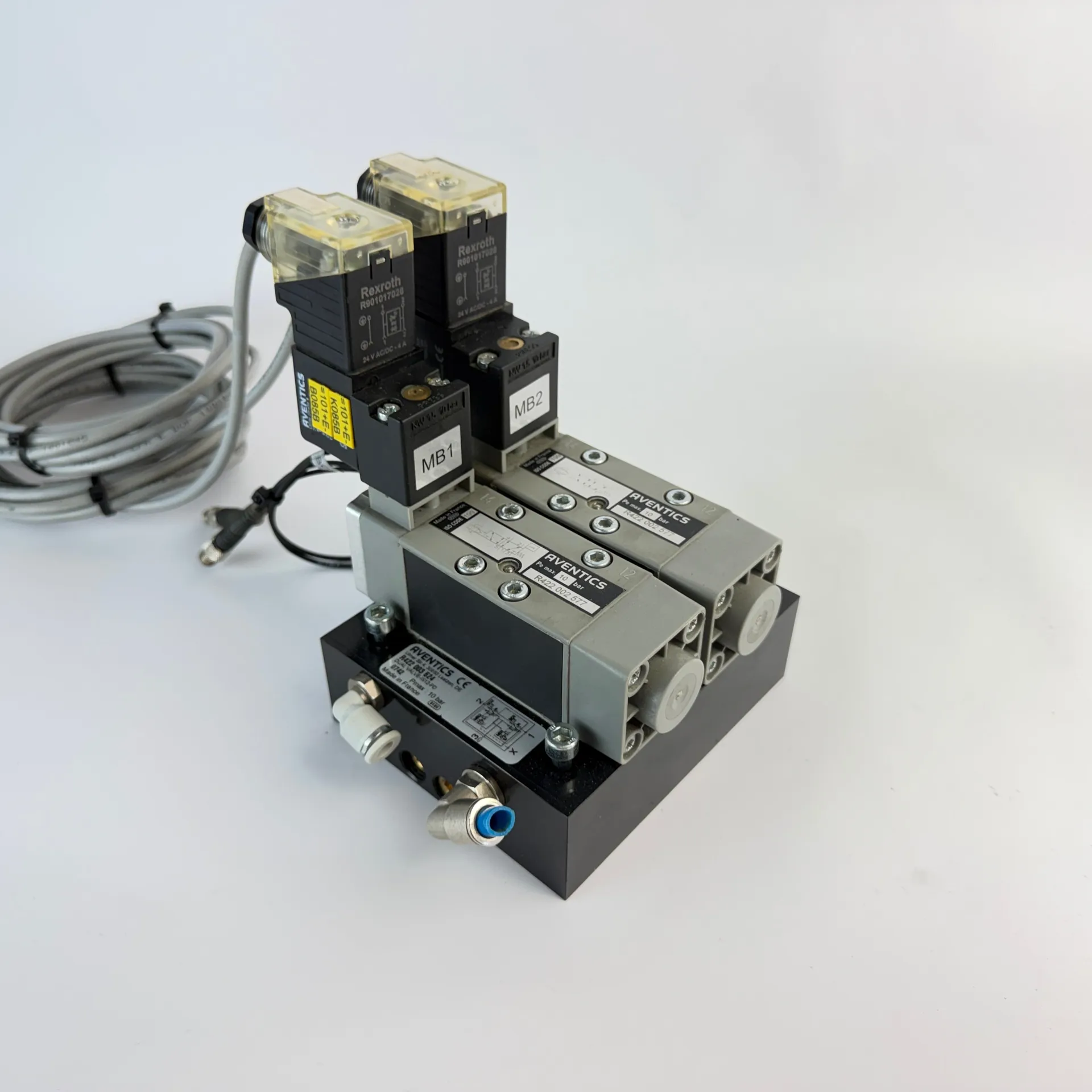 AVENTICS Dual 5/2 Directional Valve R422 002 577 w/ Valve Island R422 003 624 Sensors Coils - Thumbnail 3