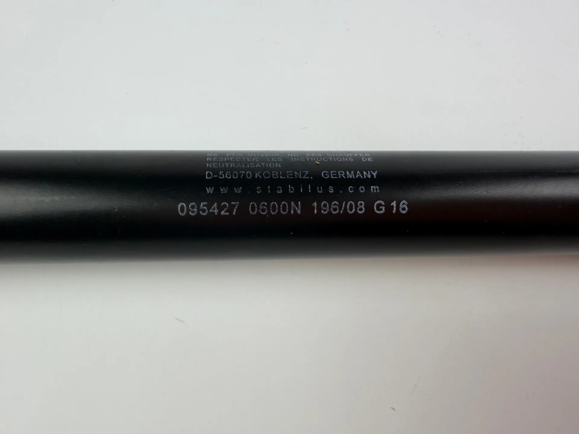 Stabilus Lift-O-Mat Gas Spring Actuator 095427 0600N 196/08 G16 - Thumbnail 7